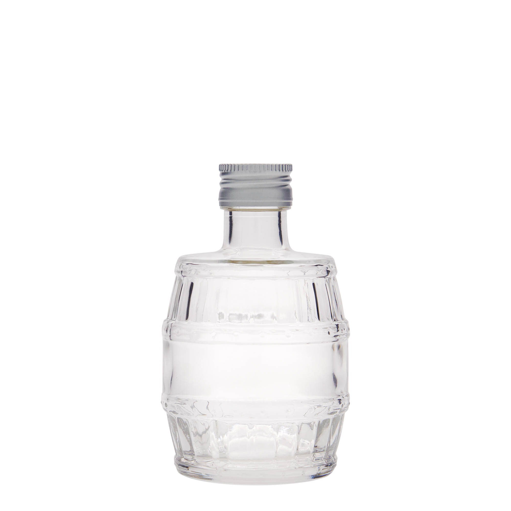 200 ml glassflaske 'Tønne', munn: PP 28