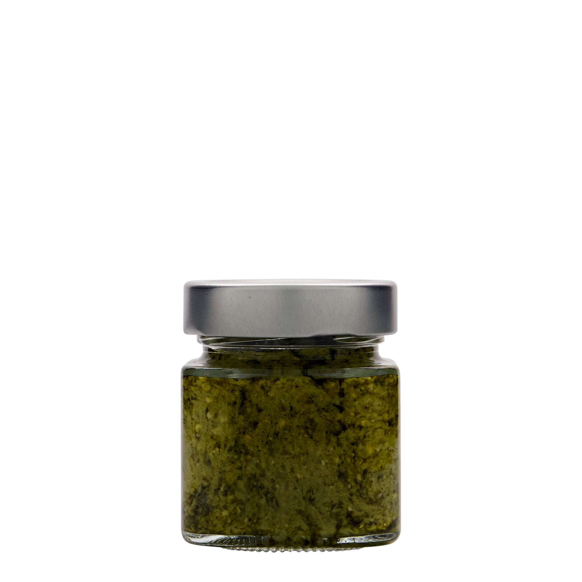 156 ml firkantet glass 'Funny', åpning: Deep-Twist-Off (DTO 58)