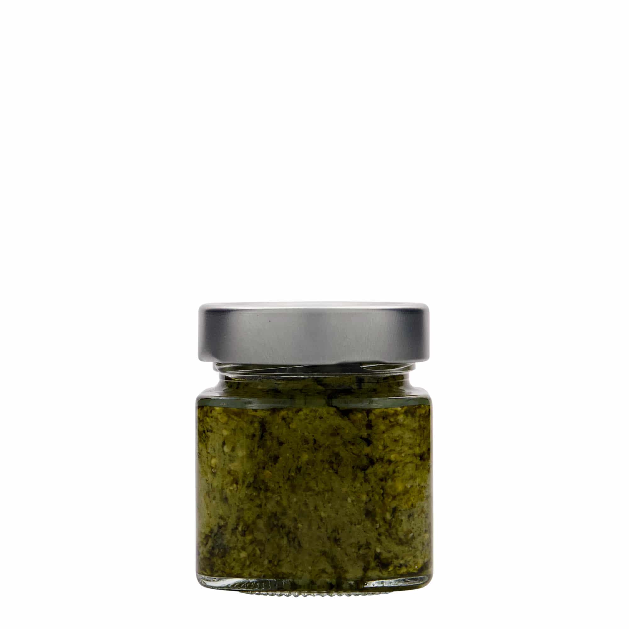 156 ml firkantet glass 'Funny', åpning: Deep-Twist-Off (DTO 58)