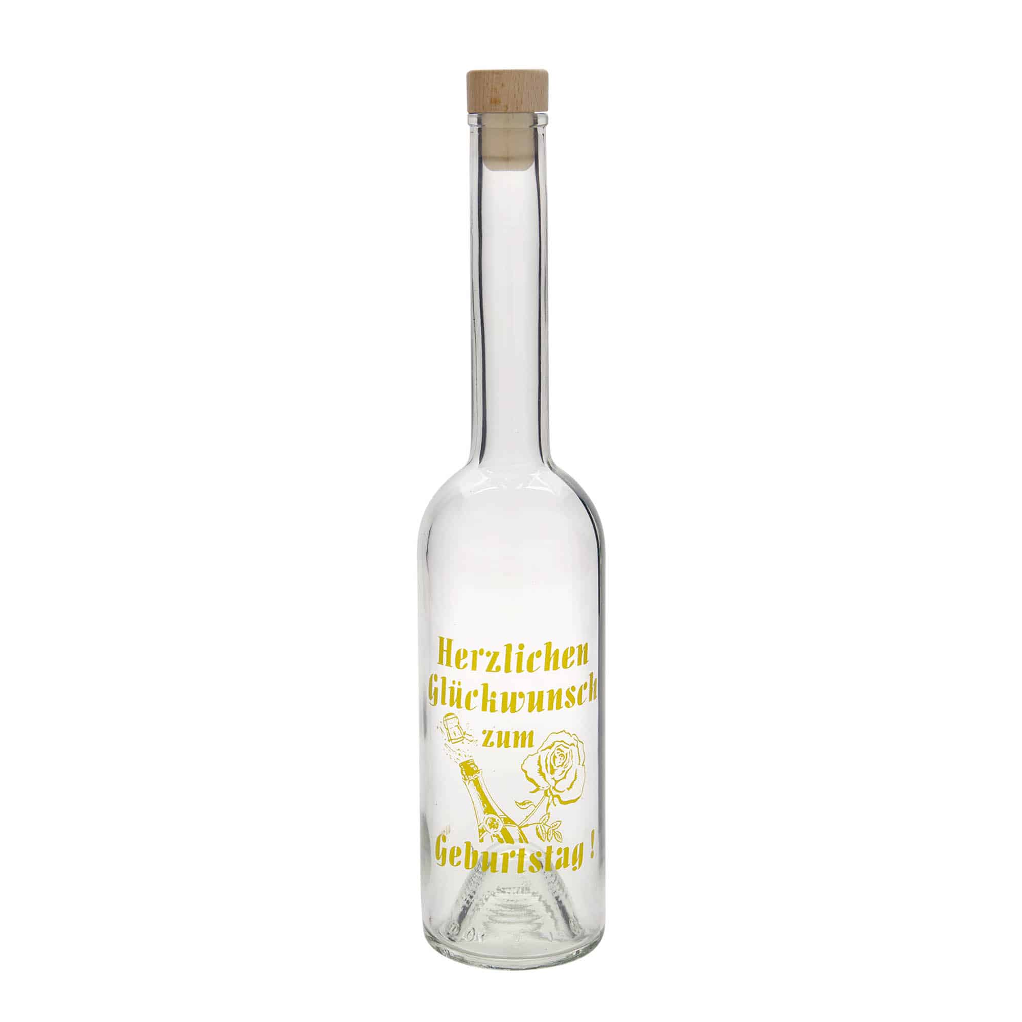 500 ml glassflaske "Opera", motiv: Apple, åpning: Kork
