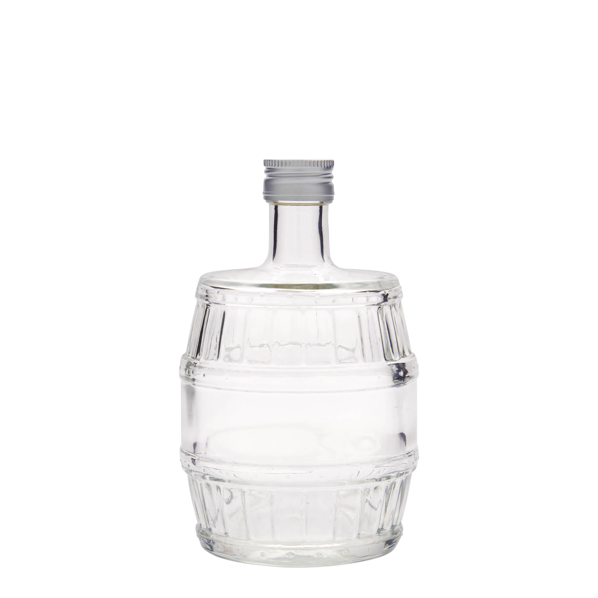 500 ml glassflaske 'Tønne', åpning: PP 28