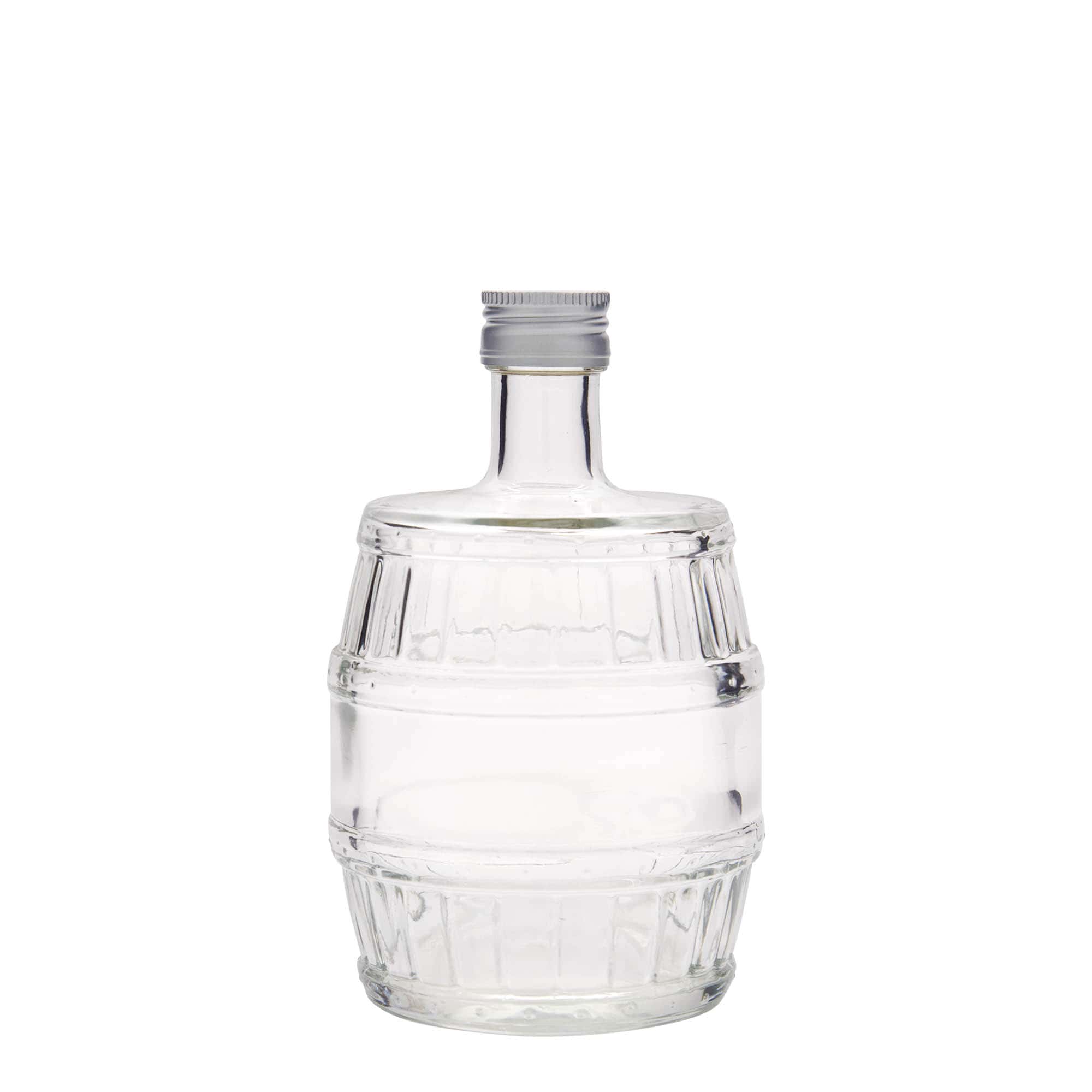 500 ml glassflaske 'Tønne', åpning: PP 28