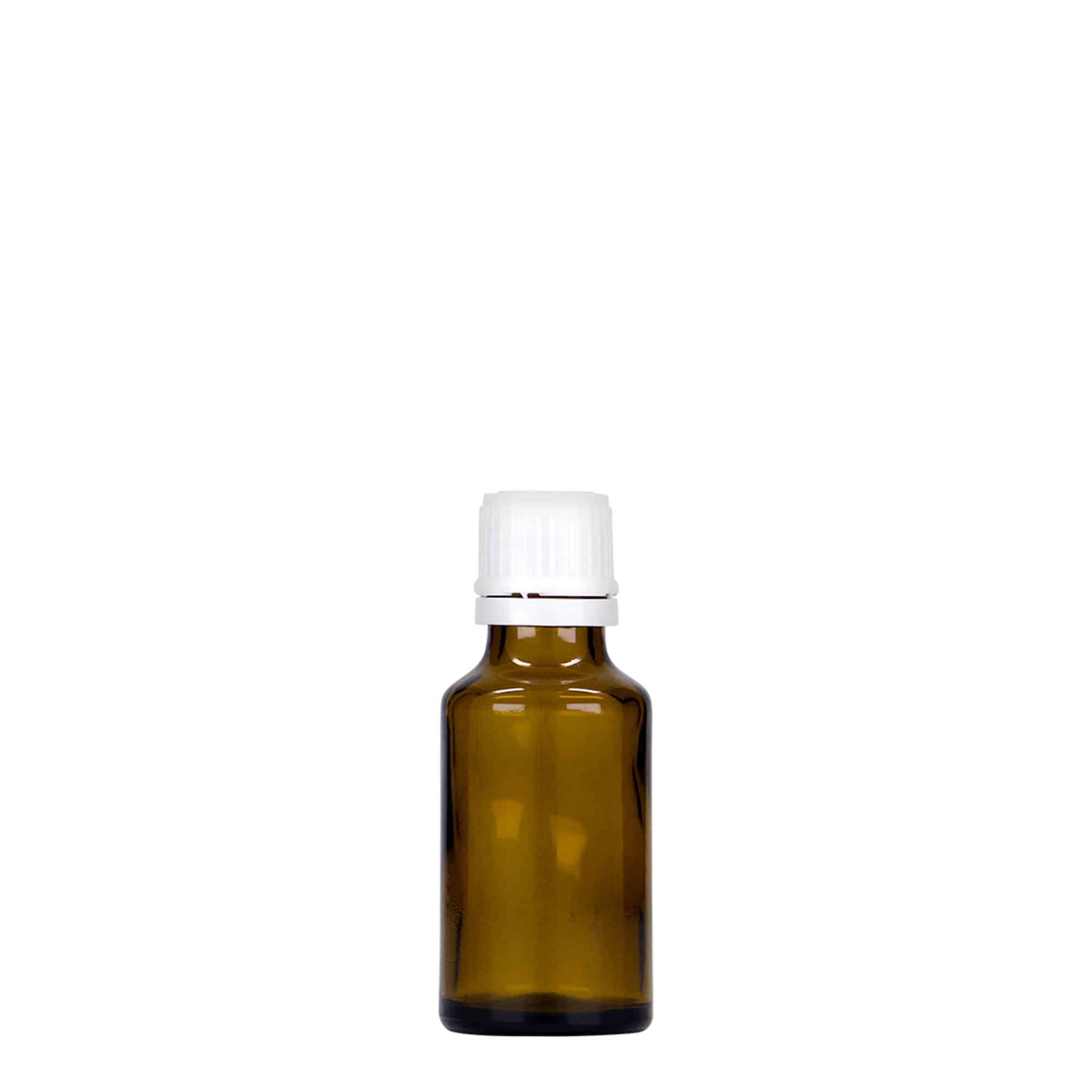 25 ml medisinflaske, glass, brun, åpning: DIN 18