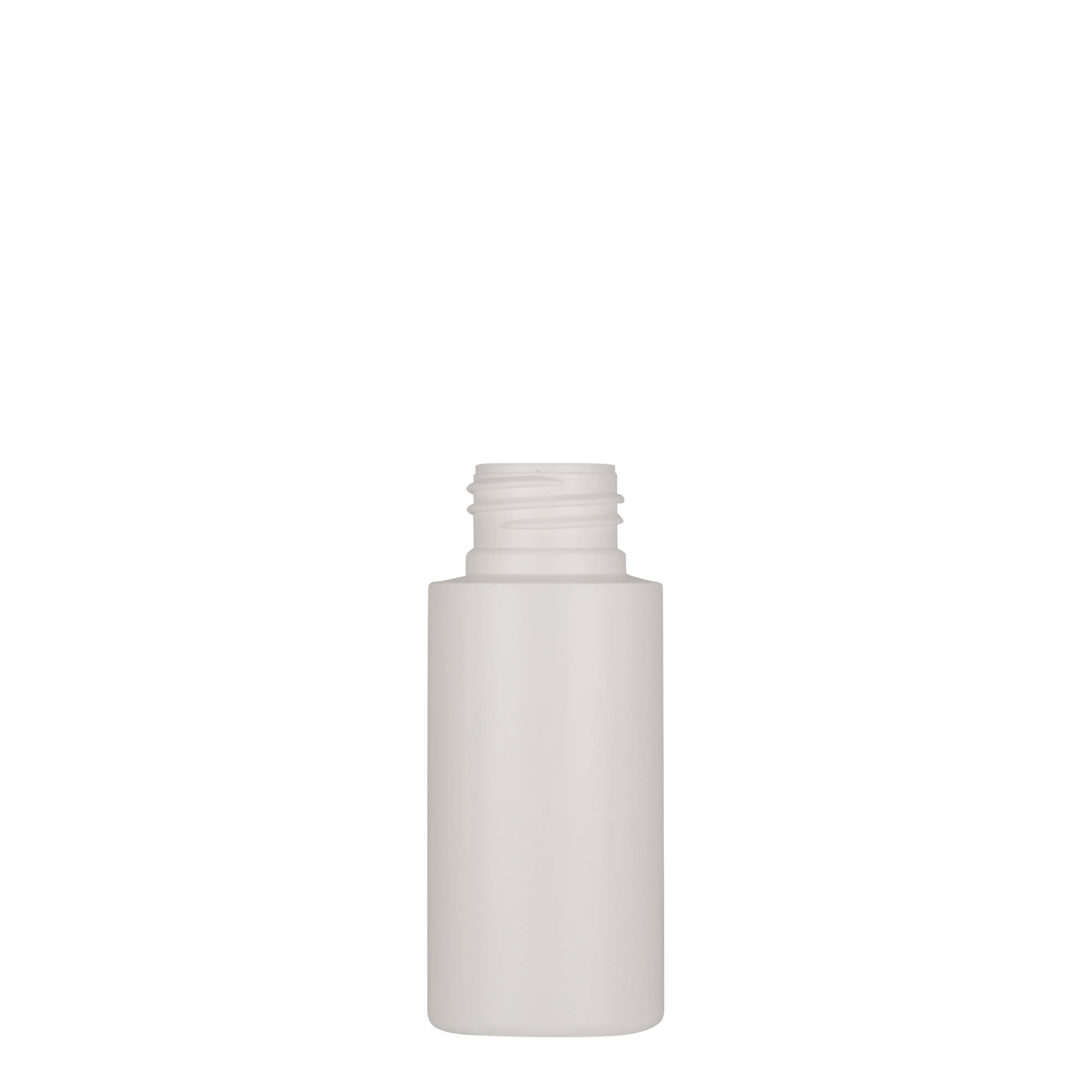 50 ml plastflaske 'Pipe', grønn HDPE, hvit, åpning: 24/410