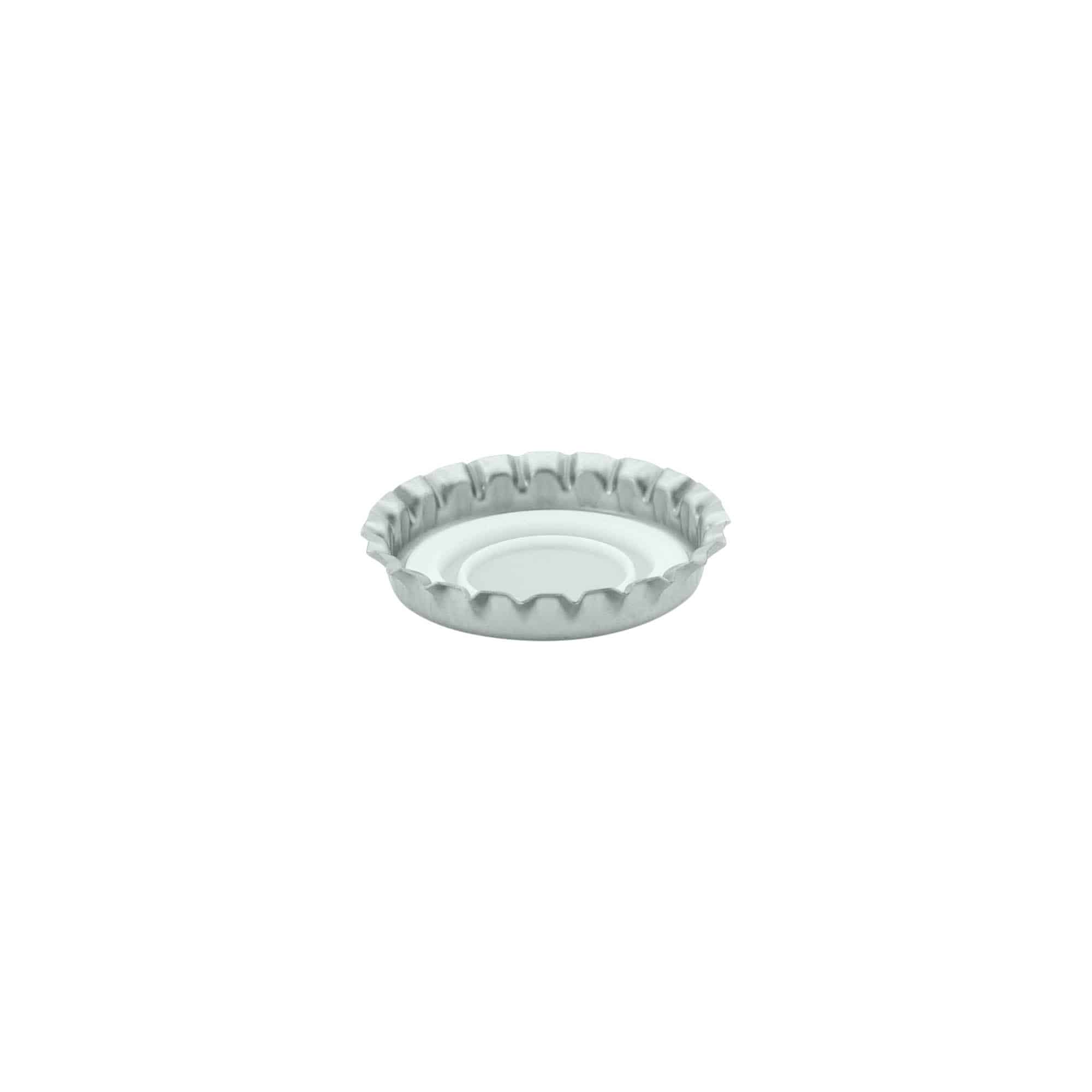Kronlokk 29 mm, metall, sølv