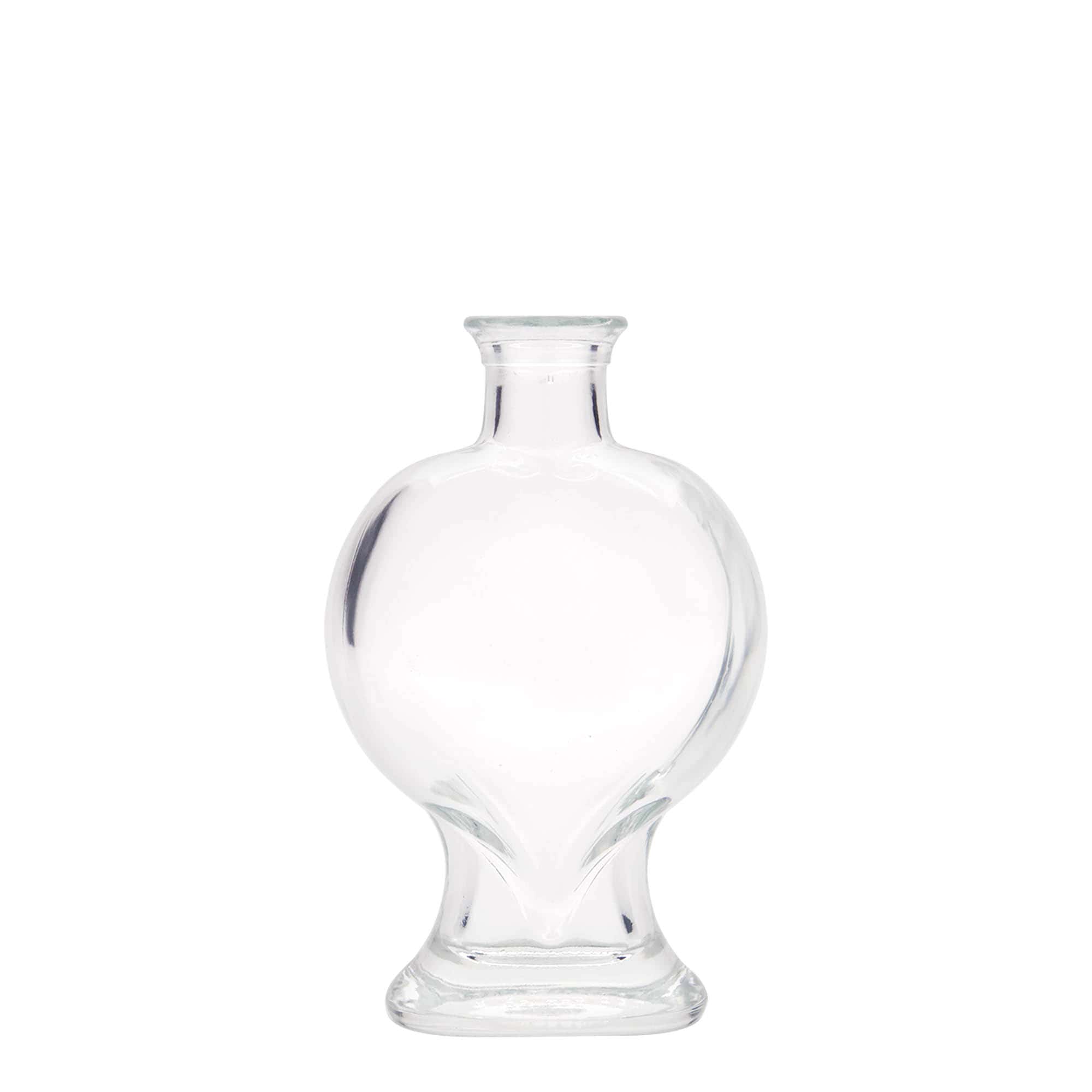 200 ml glassflaske 'Hjerte', åpning: kork