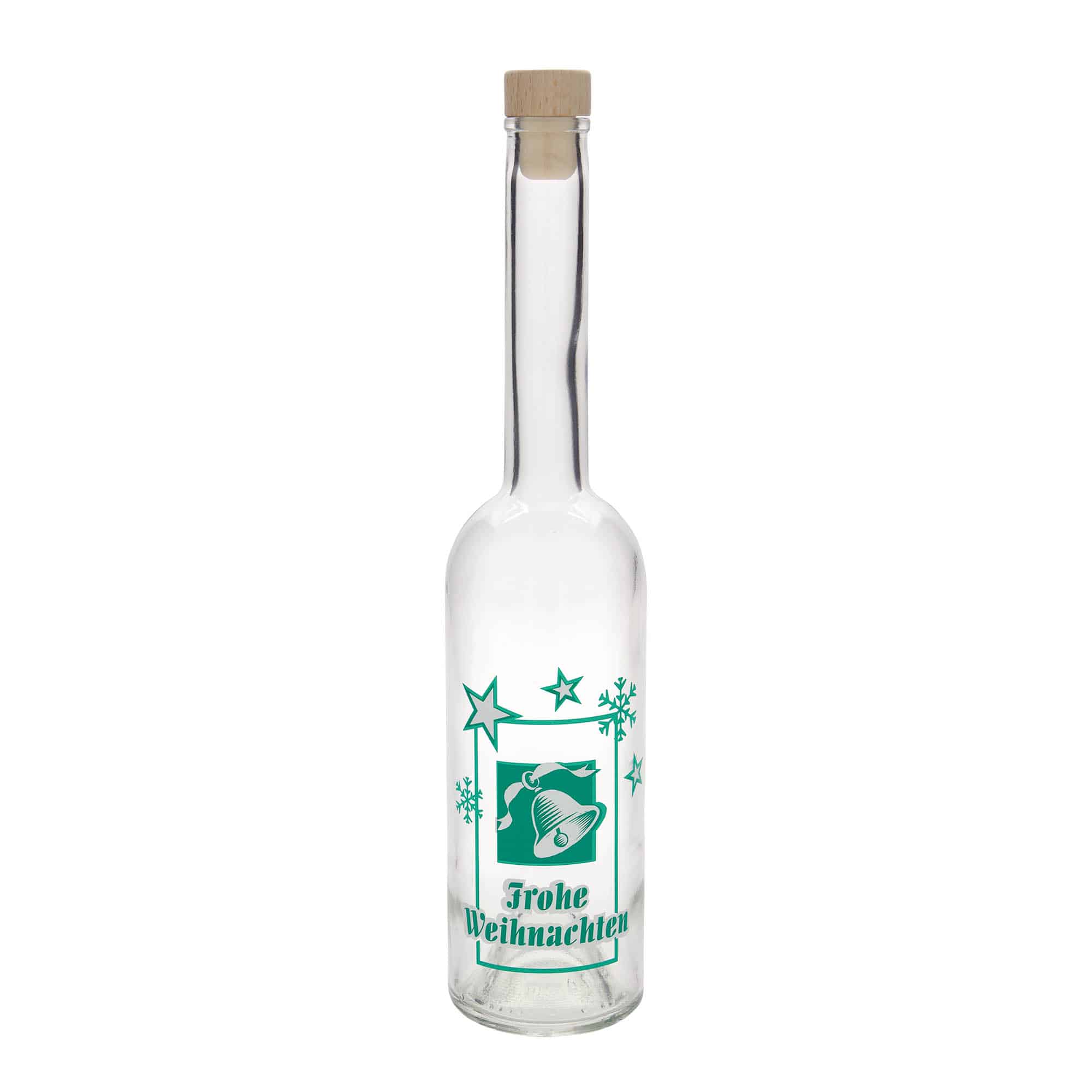 500 ml glassflaske 'Opera', motiv: God jul, munnstykke: kork