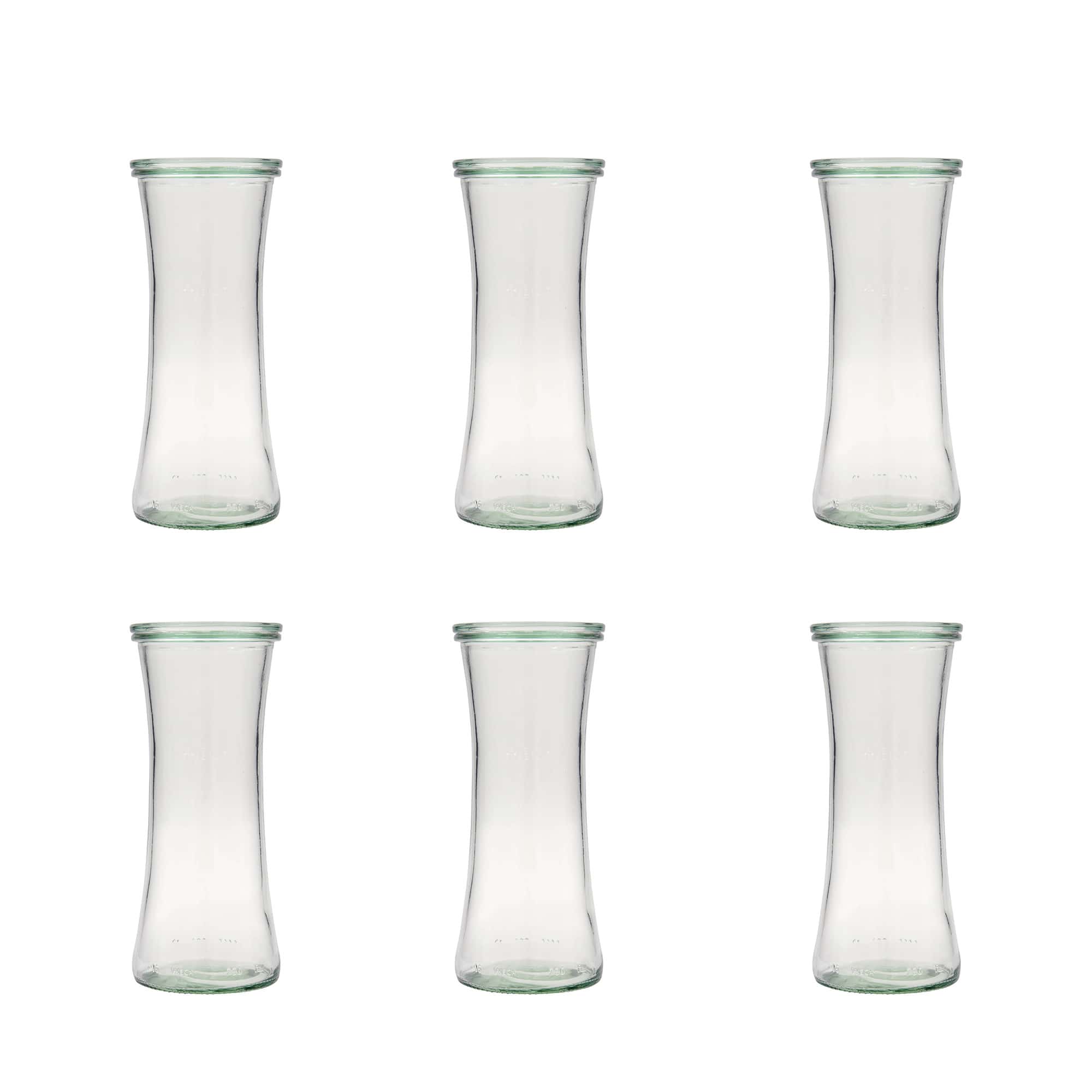 6x 730 ml WECK-gourmetglass med glasslokk RR 80