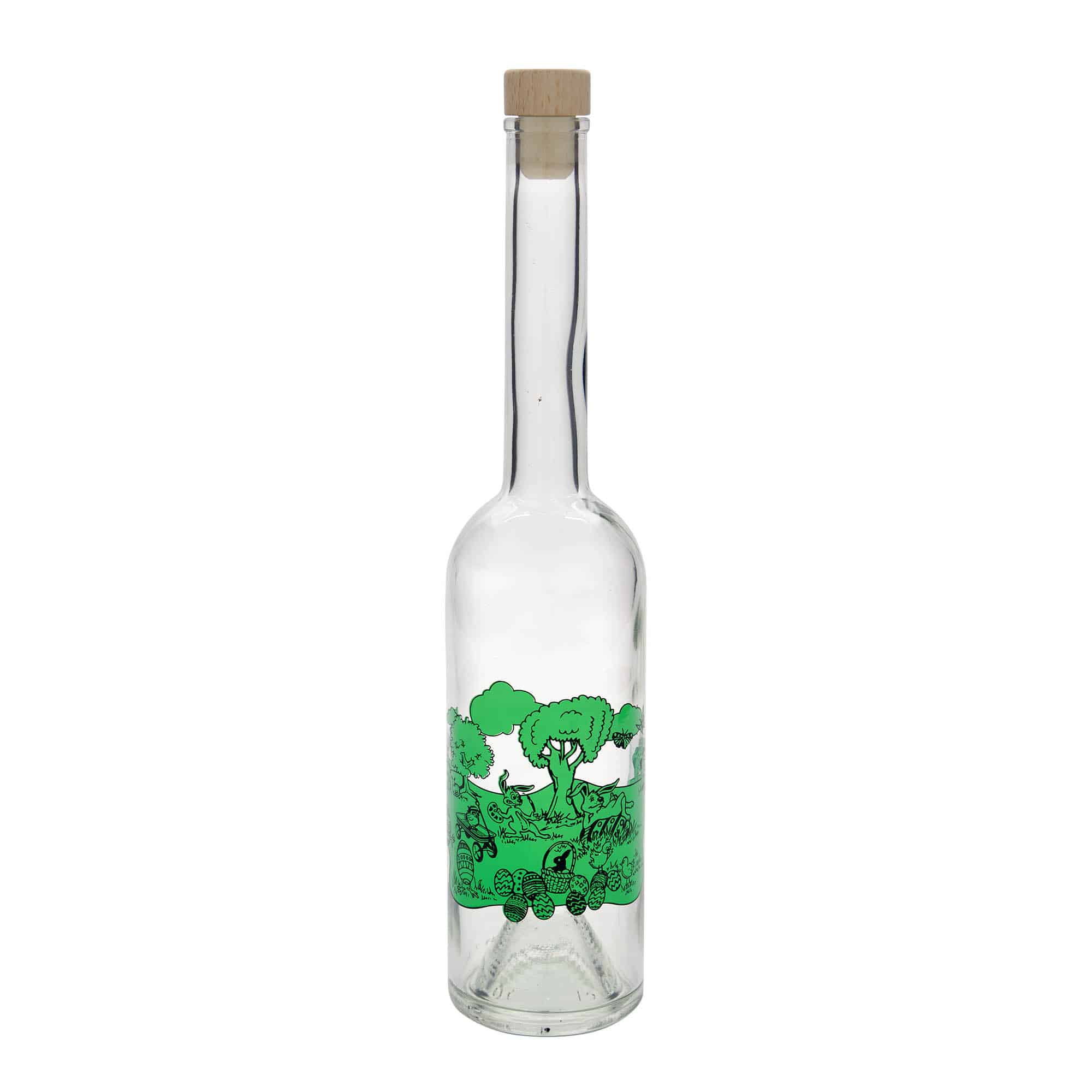 500 ml glassflaske "Opera", motiv: God påske, åpning: Kork