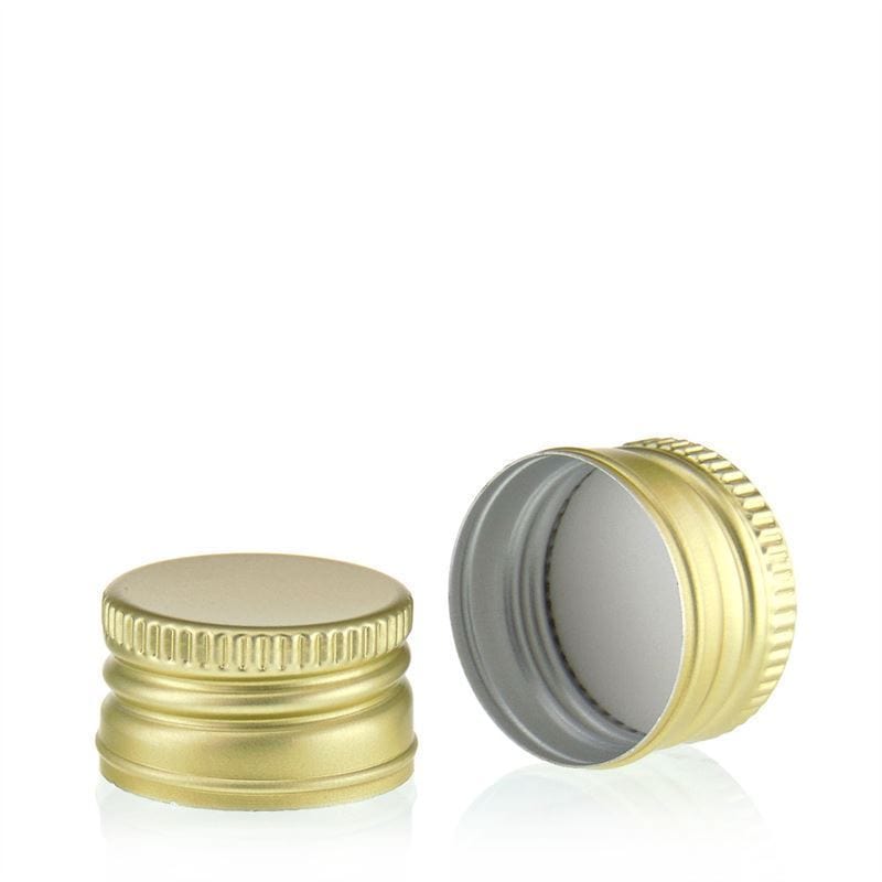 Skrukapsel, metall, gull, for åpning: PP 28 Skrukapsel, metall, gull, for åpning: PP 28