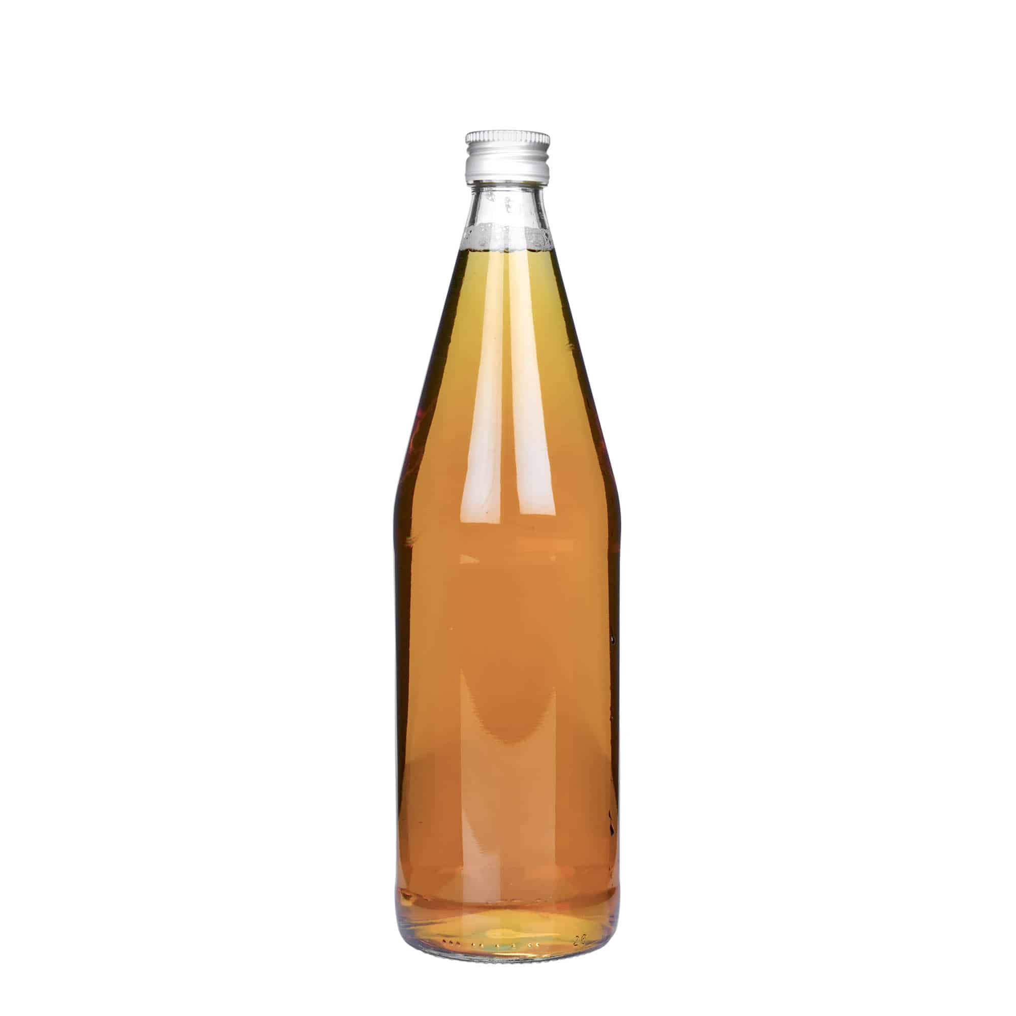 750 ml universalflaske med gulrotform, glass, åpning: PP 28
