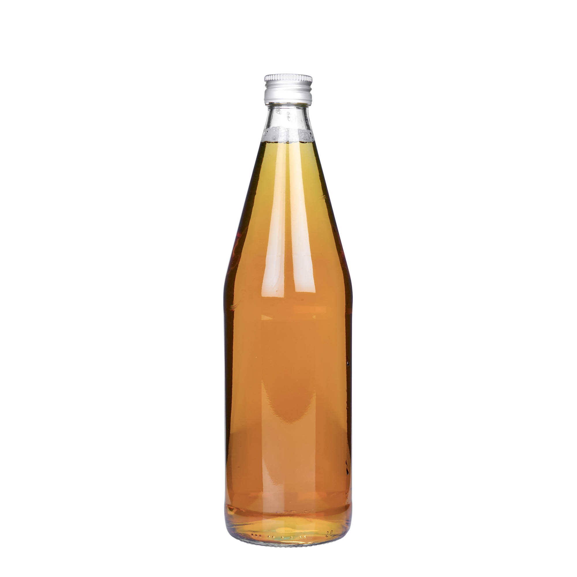 750 ml universell flaske gulrotform, glass, åpning: PP 28