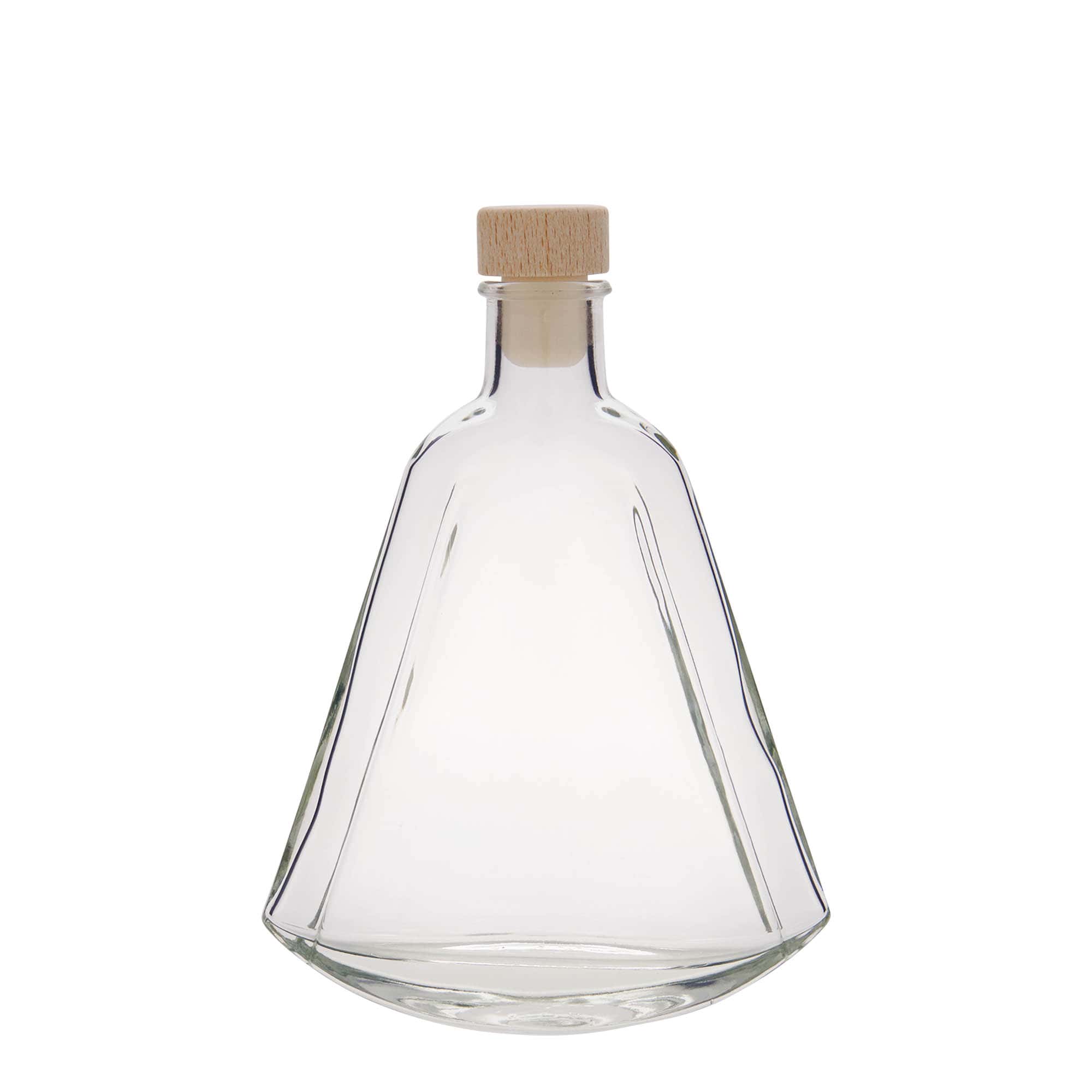 200 ml glassflaske "Maurizio", oval, åpning: Kork