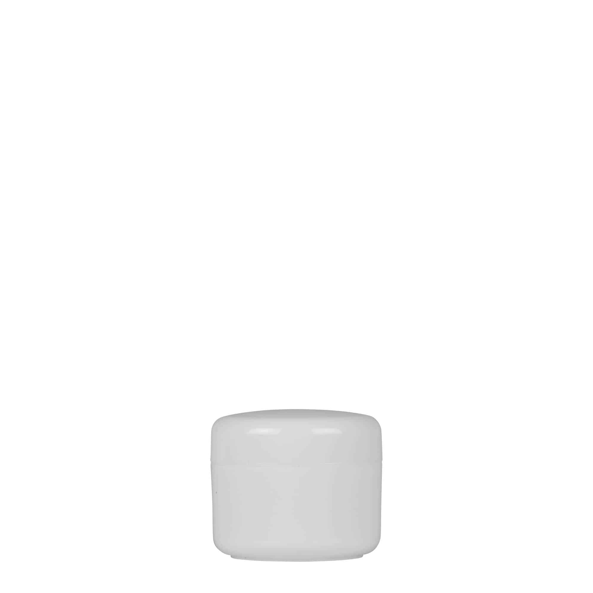 5 ml plastboks "Bianca", PP, hvit, åpning: Skrulokk