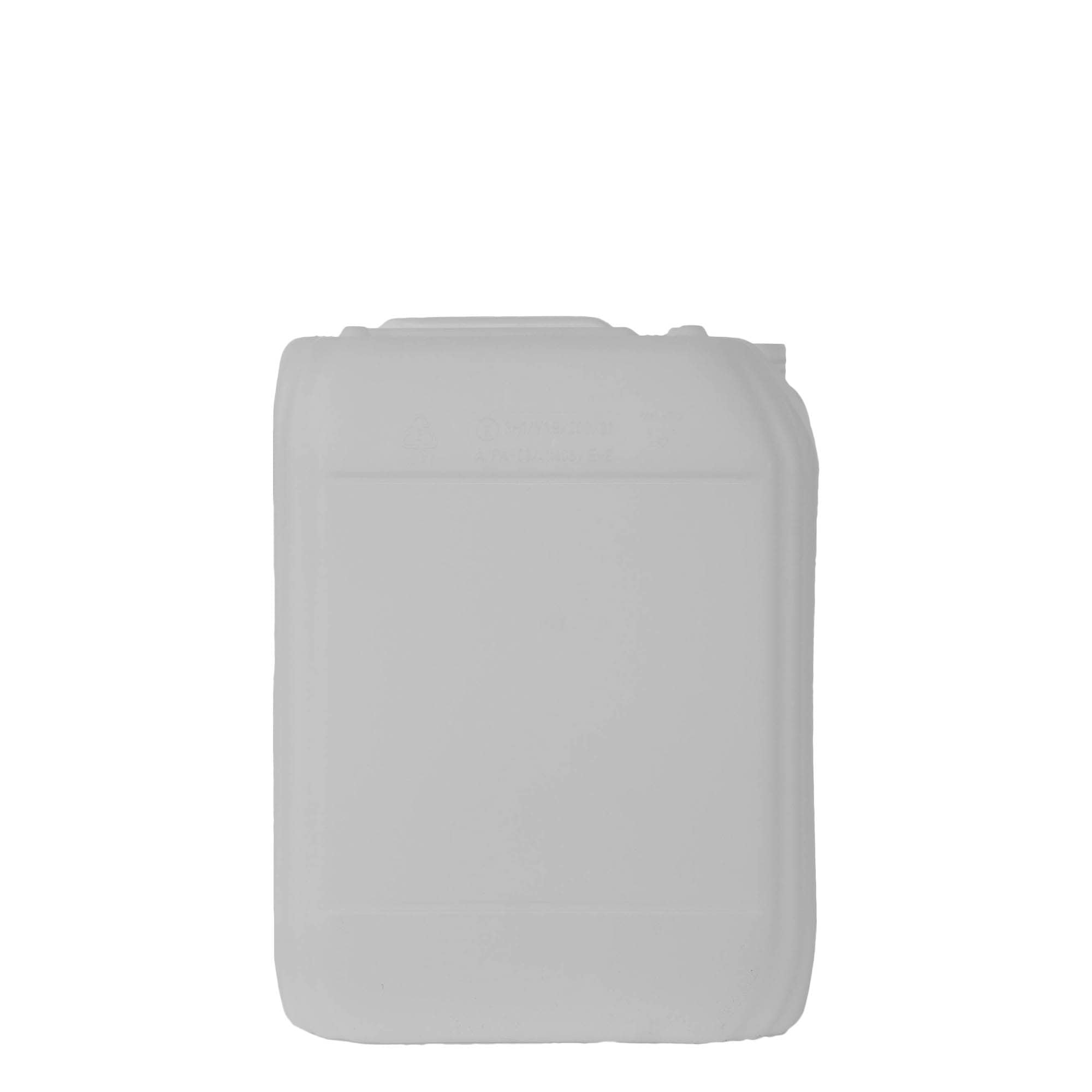 20 l kanne, rektangulær, HDPE-plast, natur, åpning: ND 60