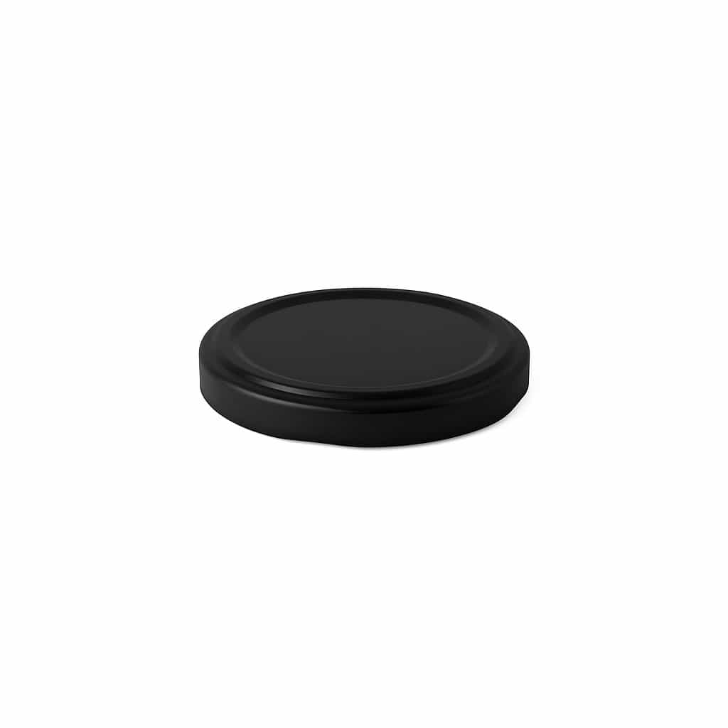 Twist-Off-lokk, hvit blikkplate, svart, for åpning: TO 53