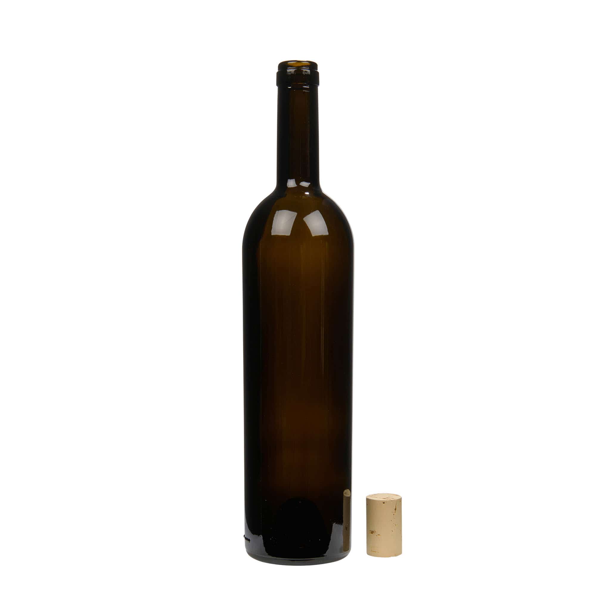 750 ml vinflaske "Liberty", antikkgrønn, åpning: Kork