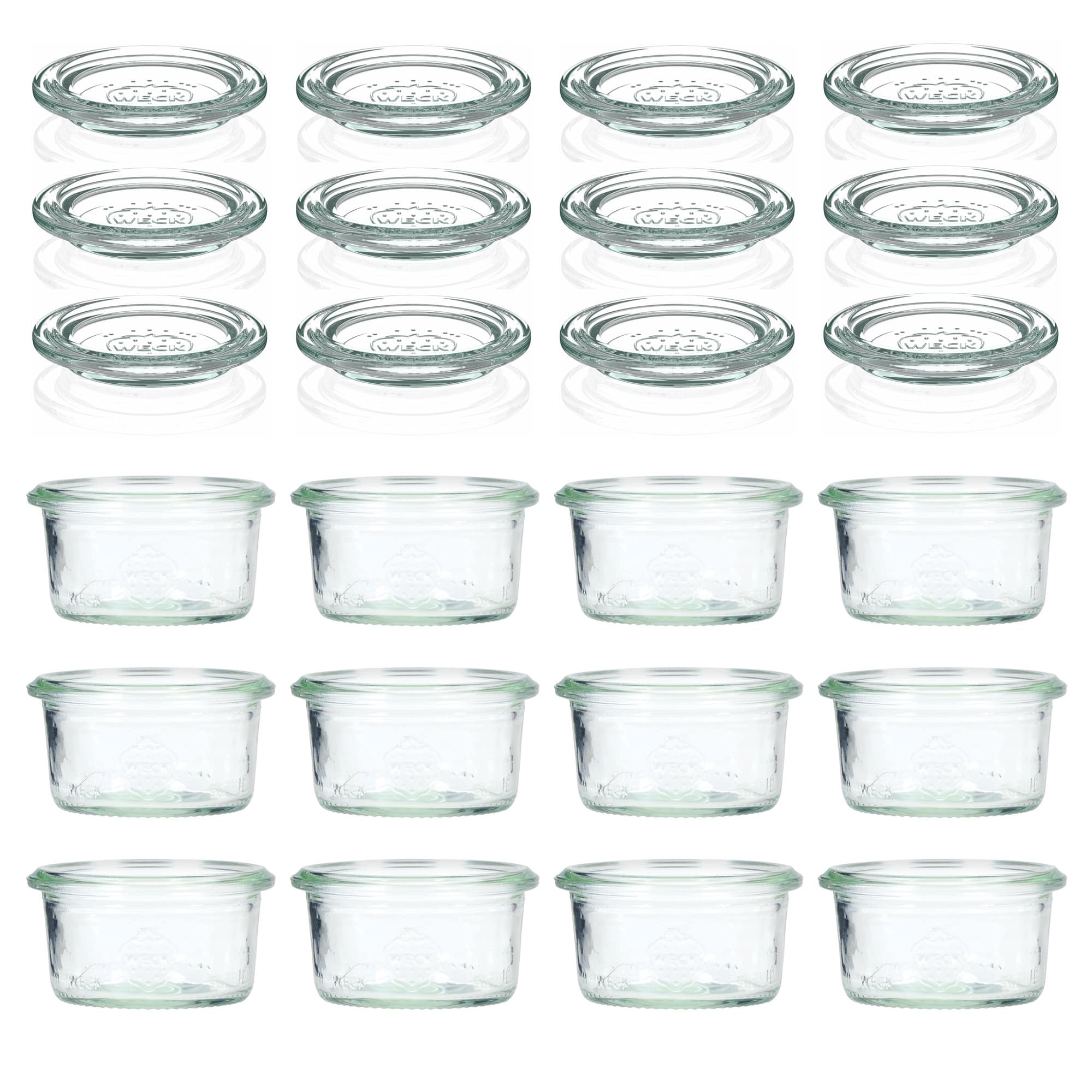 12x 50 ml WECK-sylteglass av terrintype med glasslokk RR 60