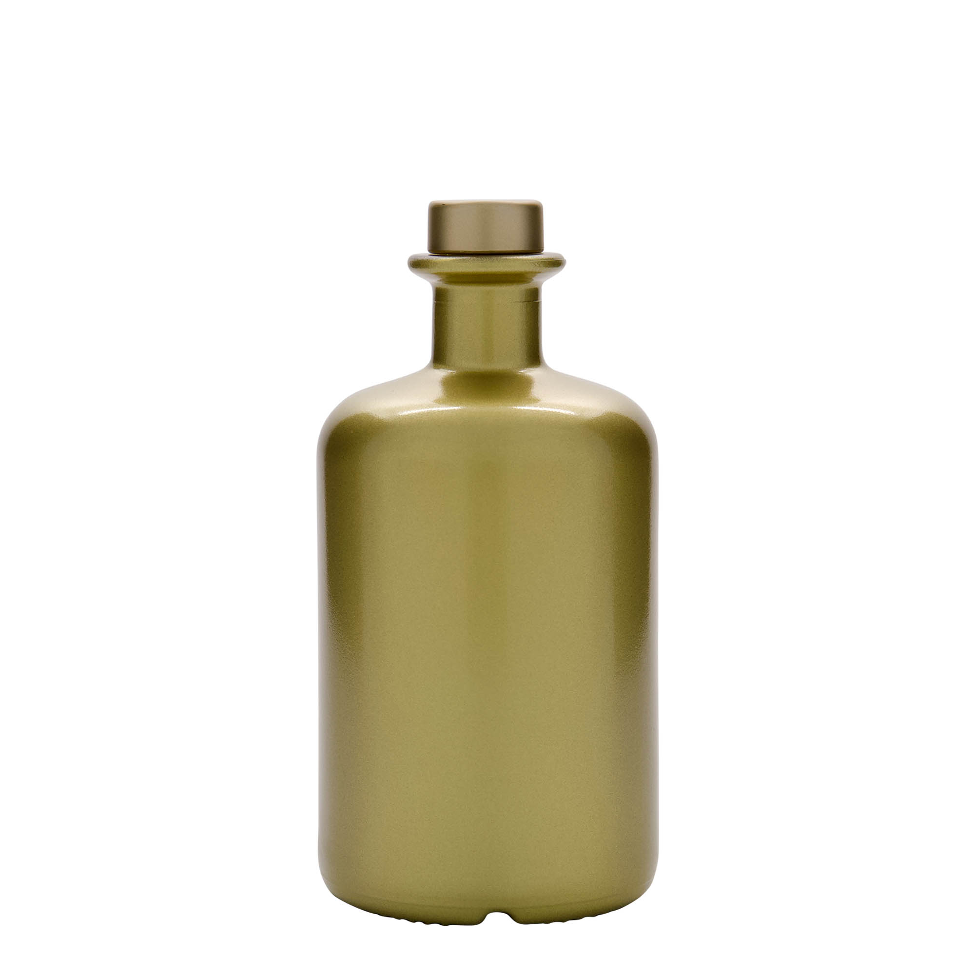 500 ml glassflaske apotekerglass, gull, åpning: kork