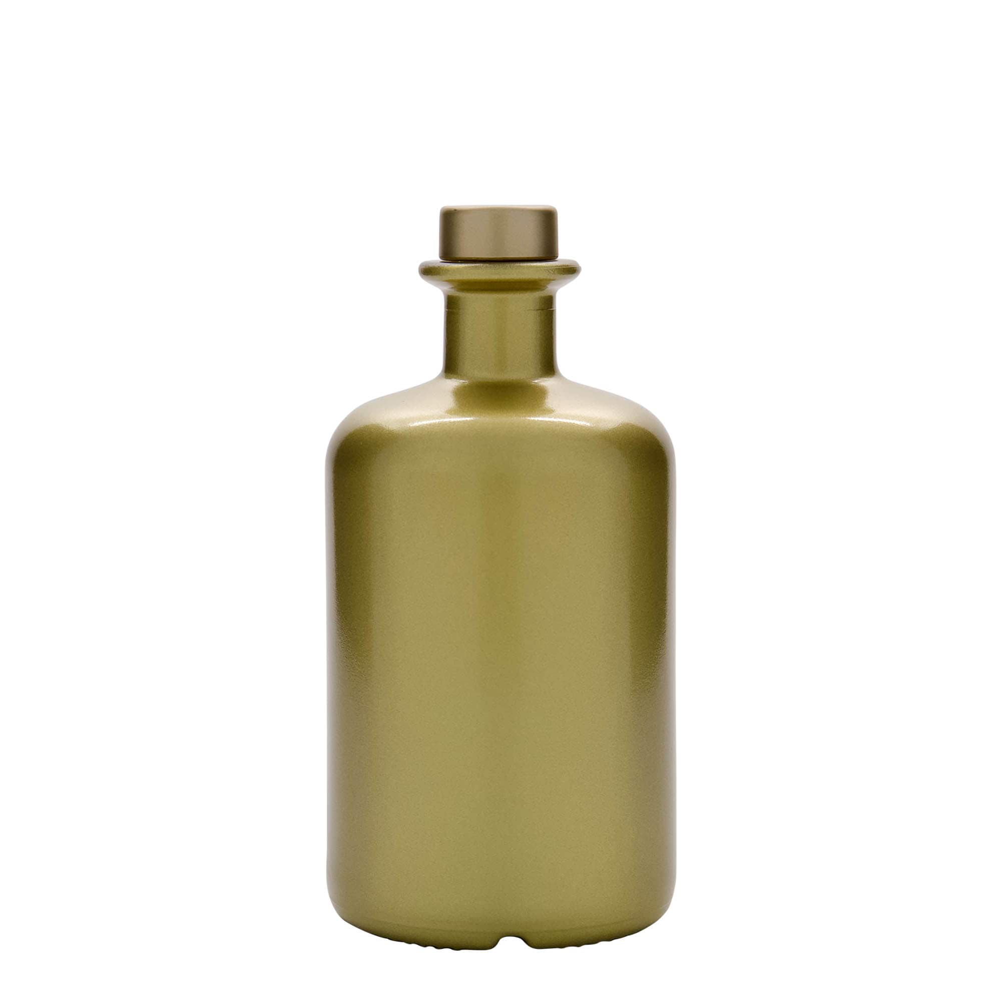 500 ml glassflaske apotekerglass, gull, åpning: kork