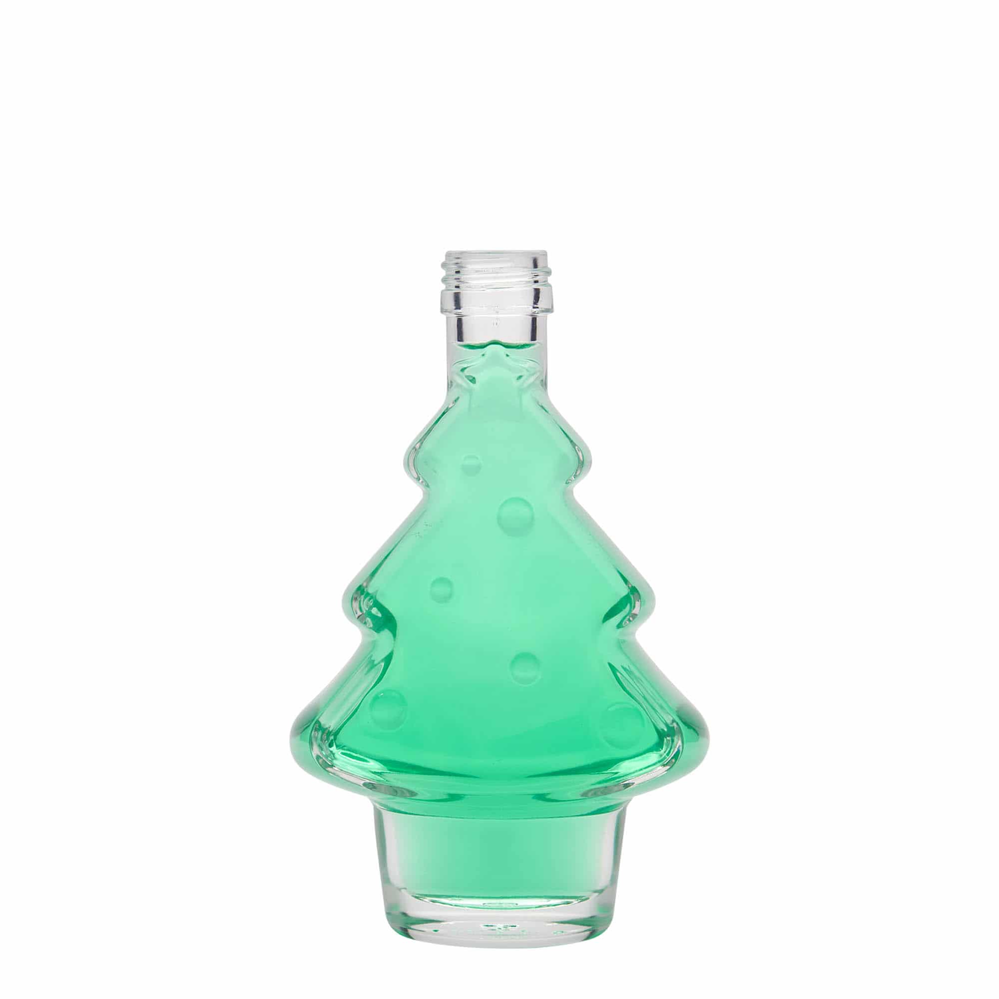 200 ml glassflaske "Juletre", åpning: PP 28