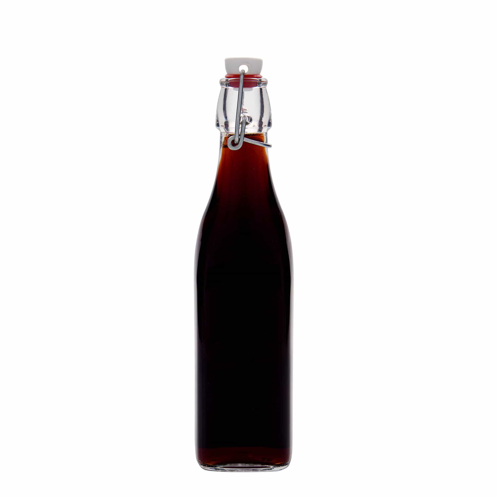 500 ml glassflaske "Swing, kvadratisk, åpning: Bøylelokk