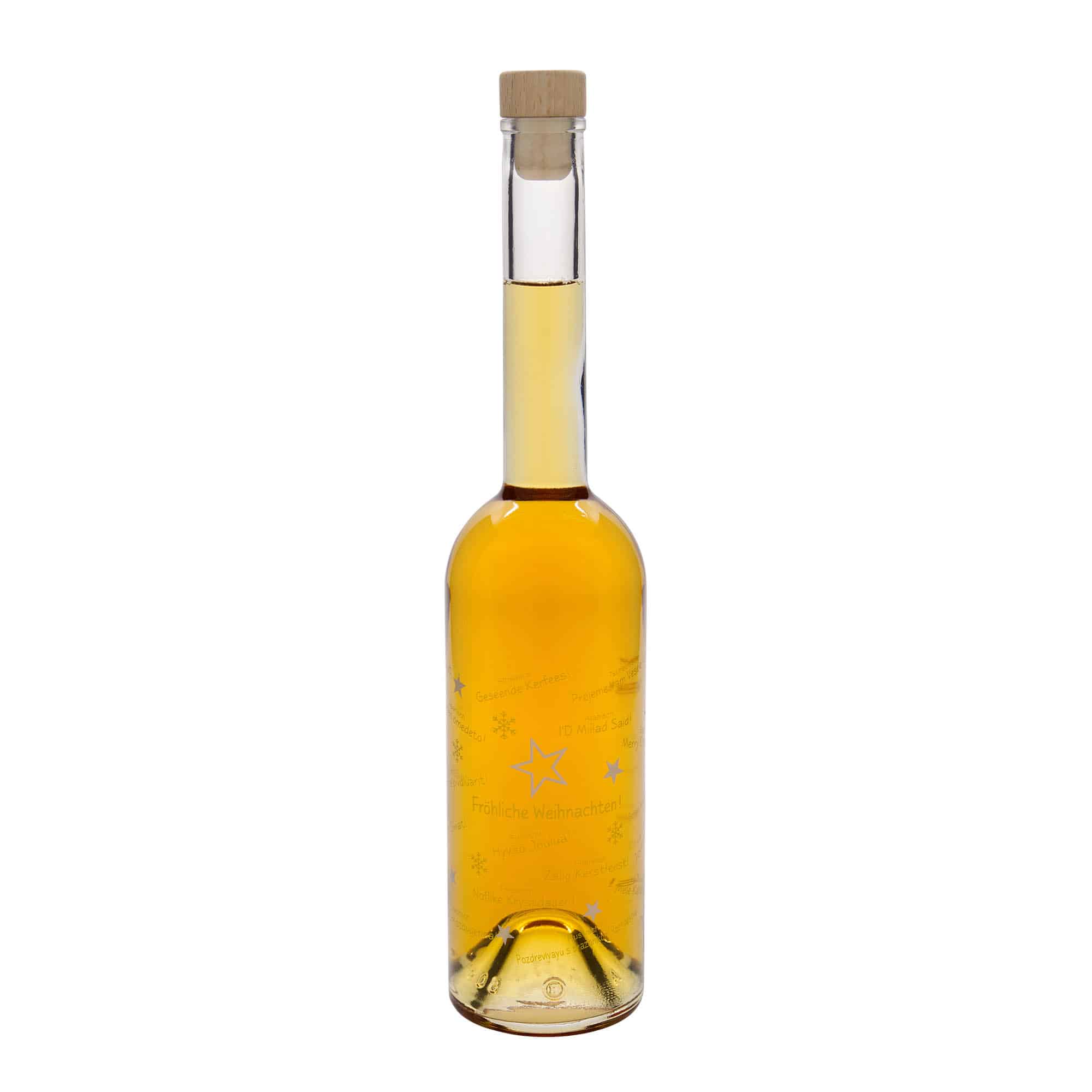 500 ml glassflaske "Opera", motiv: Jul i verden, åpning: Kork