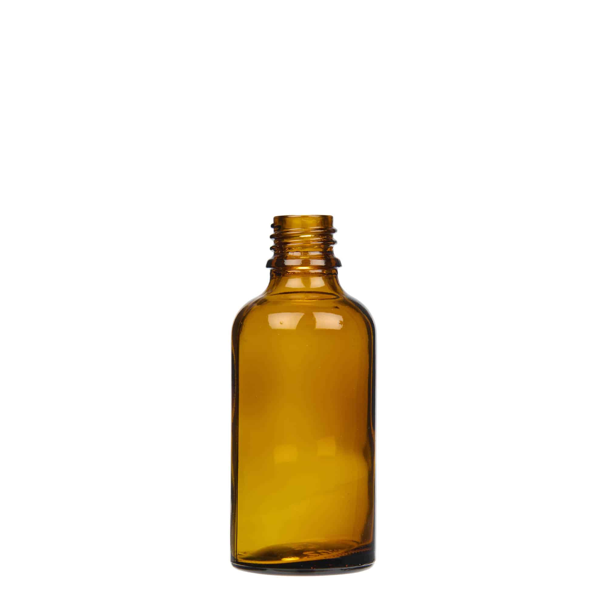 50 ml sprayflaske medisin, glass, brun, åpning: DIN 18
