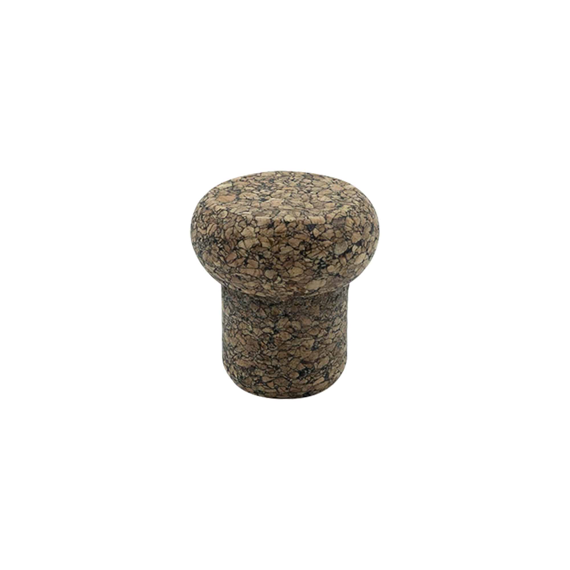 Håndtakskork 'Barrel' 22,5 mm, korkkull, for munningsåpning: kork
