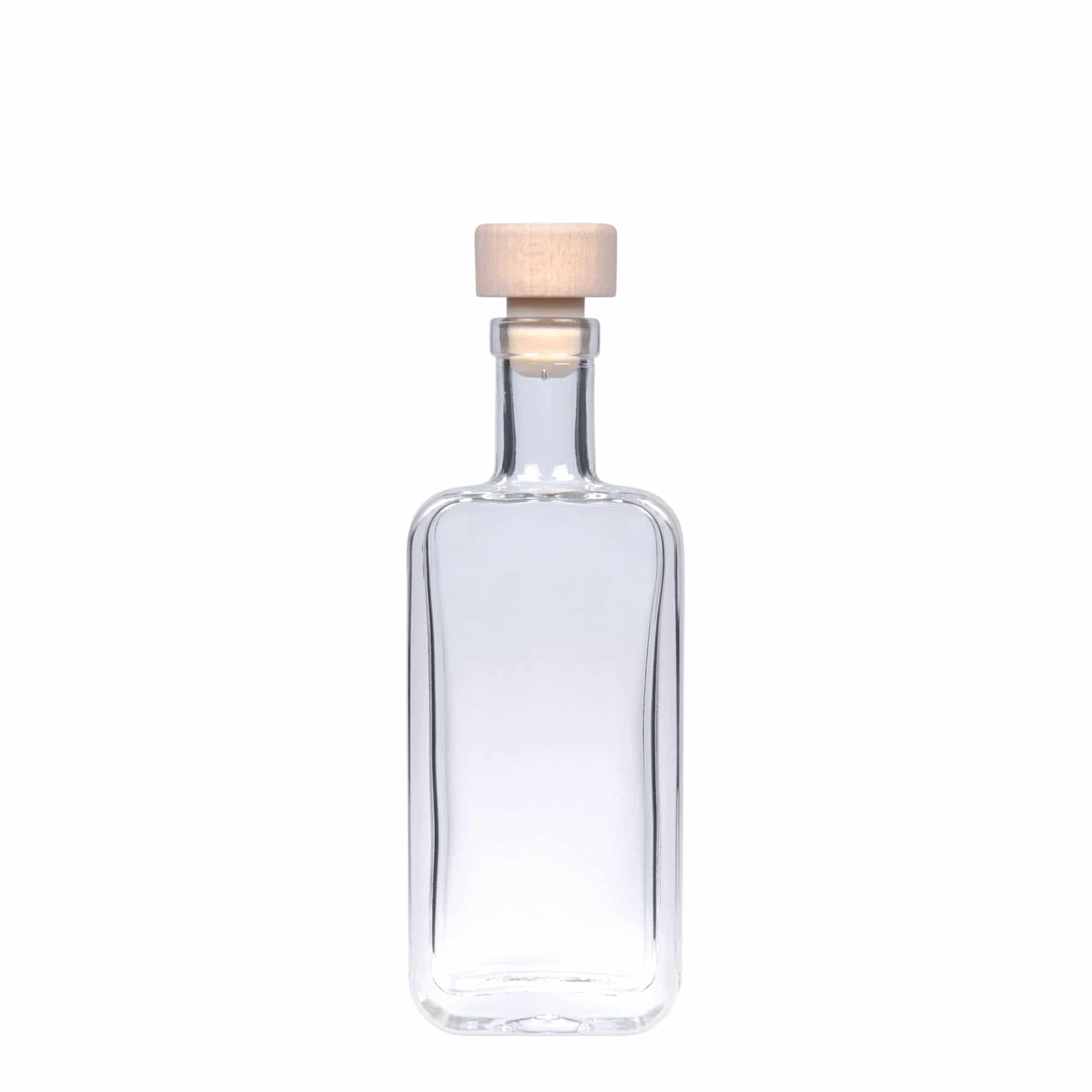 100 ml glassflaske "Nice', firkantet, åpning: Kork