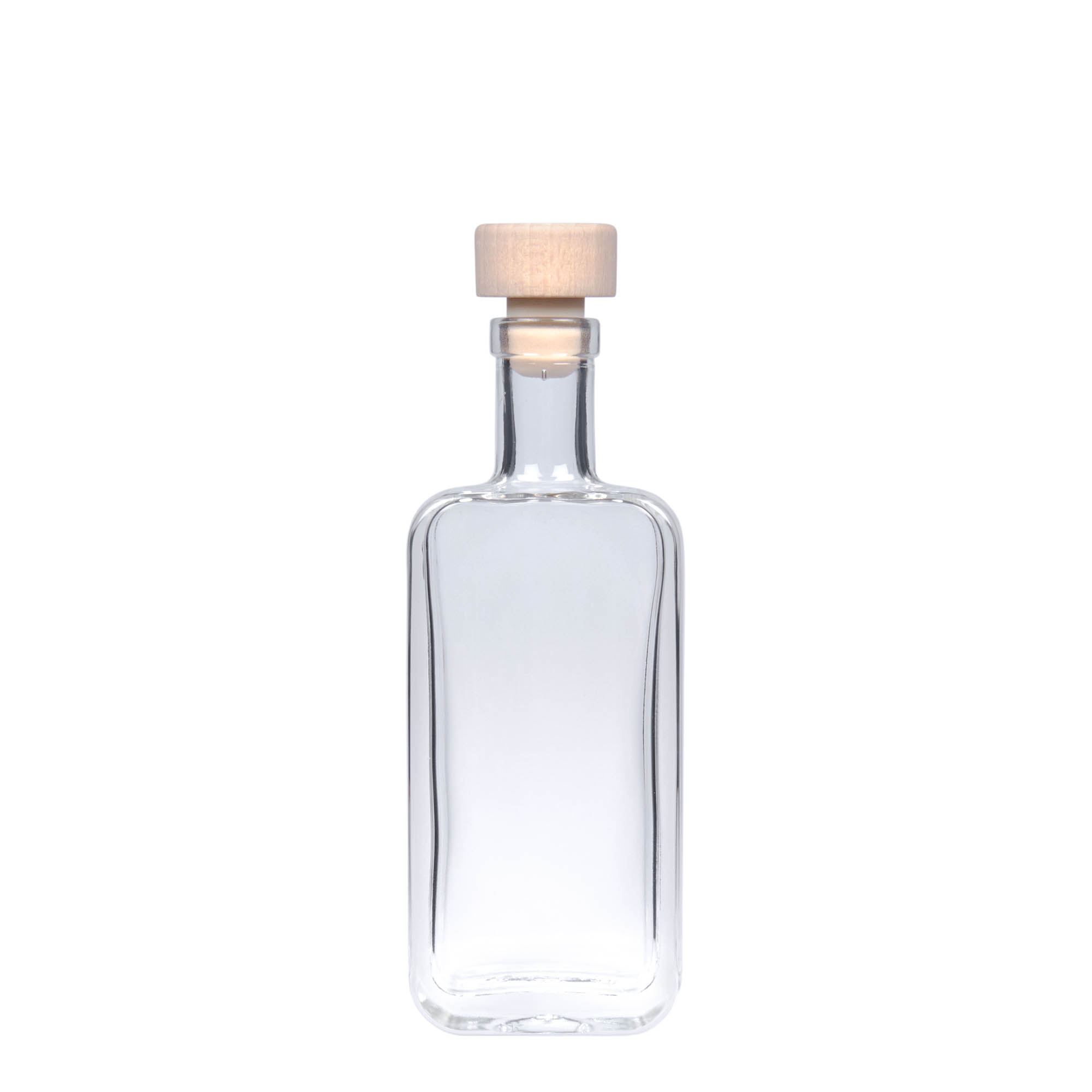 100 ml glassflaske 'Nice', rektangulær, åpning: kork