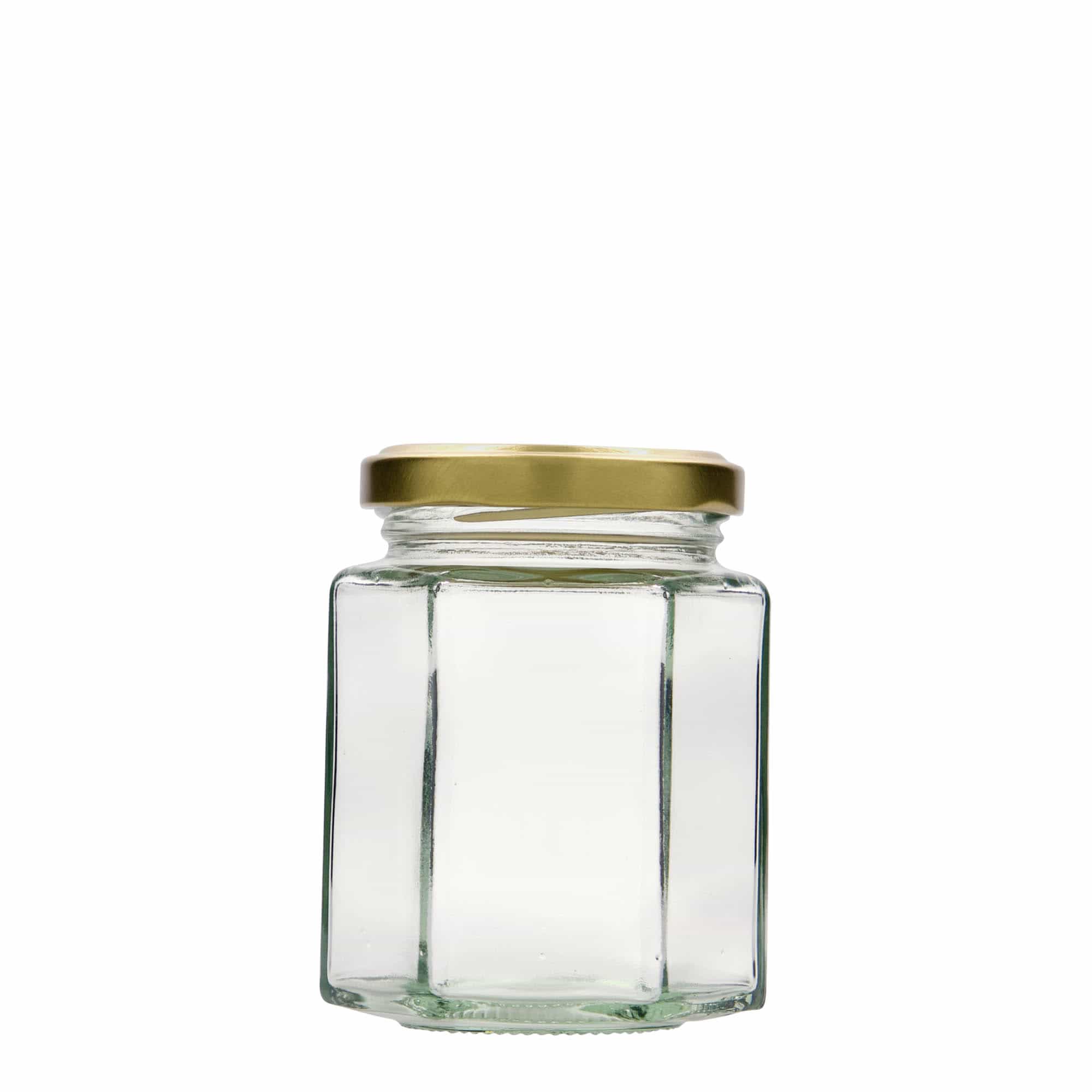 191 ml sekskantet glass, åpning: Twist-Off (TO 58)