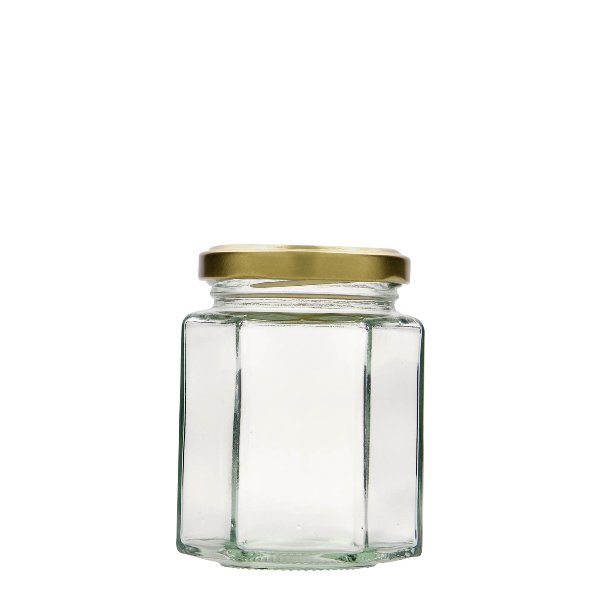 196 ml sekskantet glass, åpning: Twist-Off (TO 58)