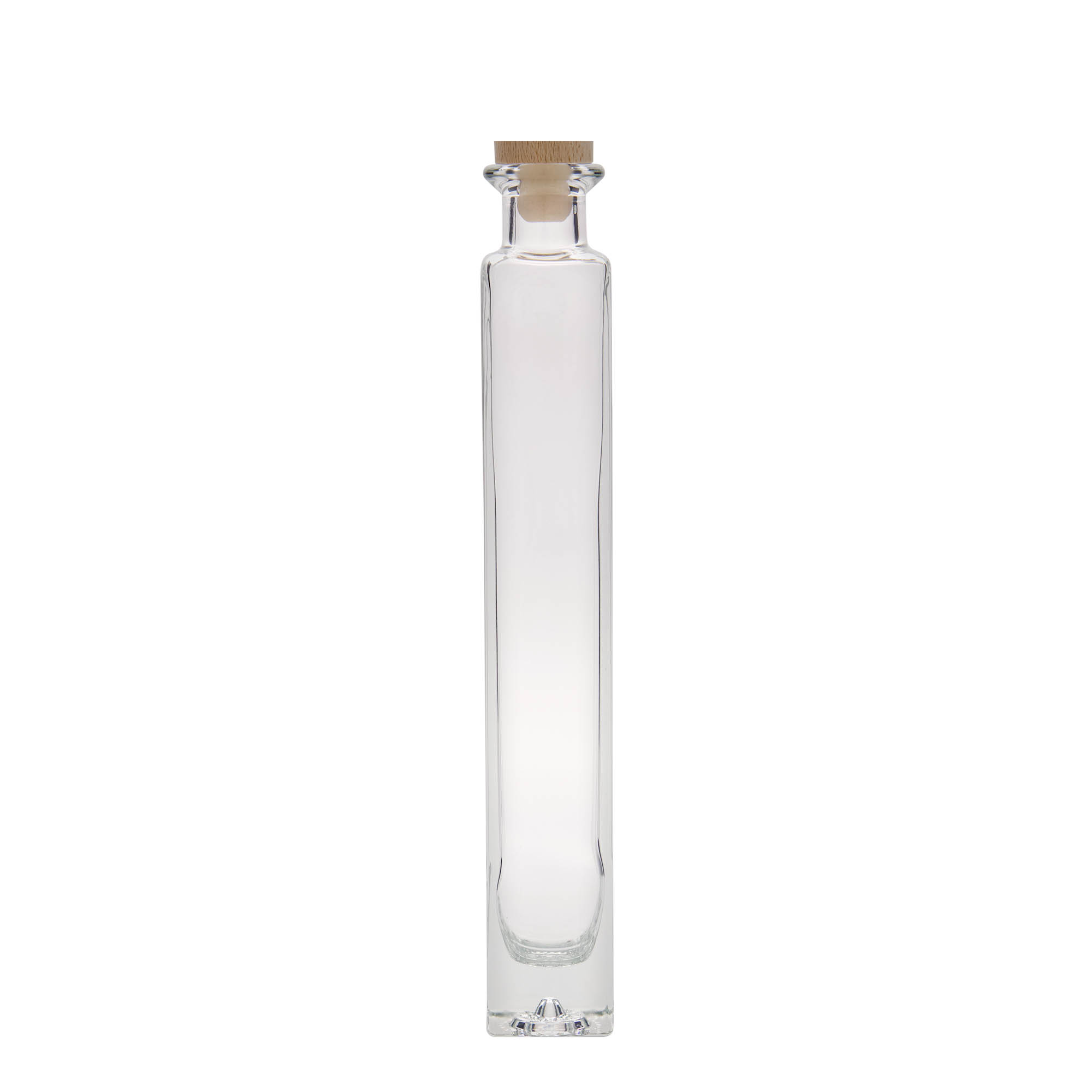200 ml glassflaske 'Tommy', firkantet, åpning: kork