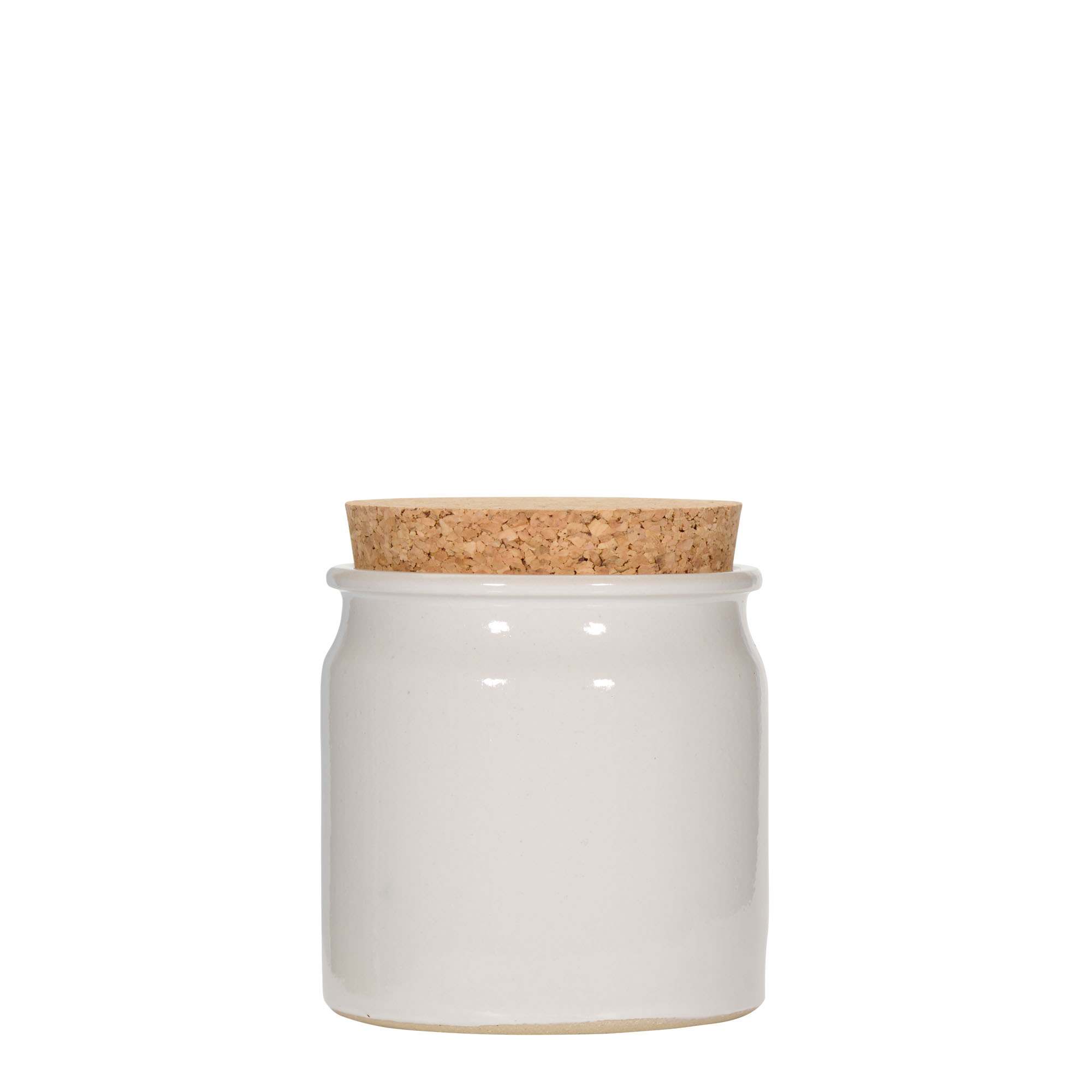 160 ml stentøykrukke, keramikk, hvit, åpning: kork 160 ml stentøykrukke, keramikk, hvit, åpning: kork