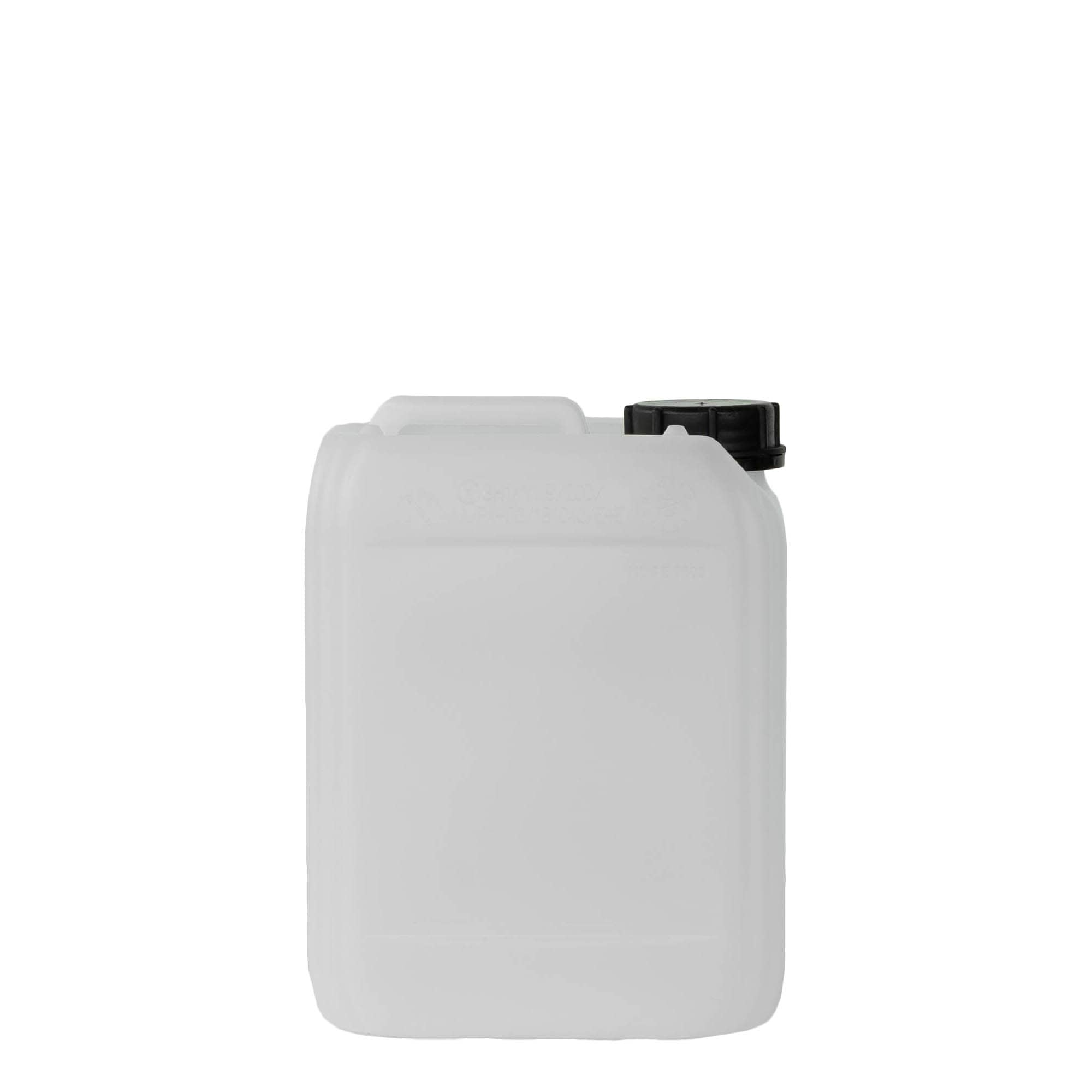 5 l kanister, rektangulær, HDPE-plast, natur, åpning: ND 55