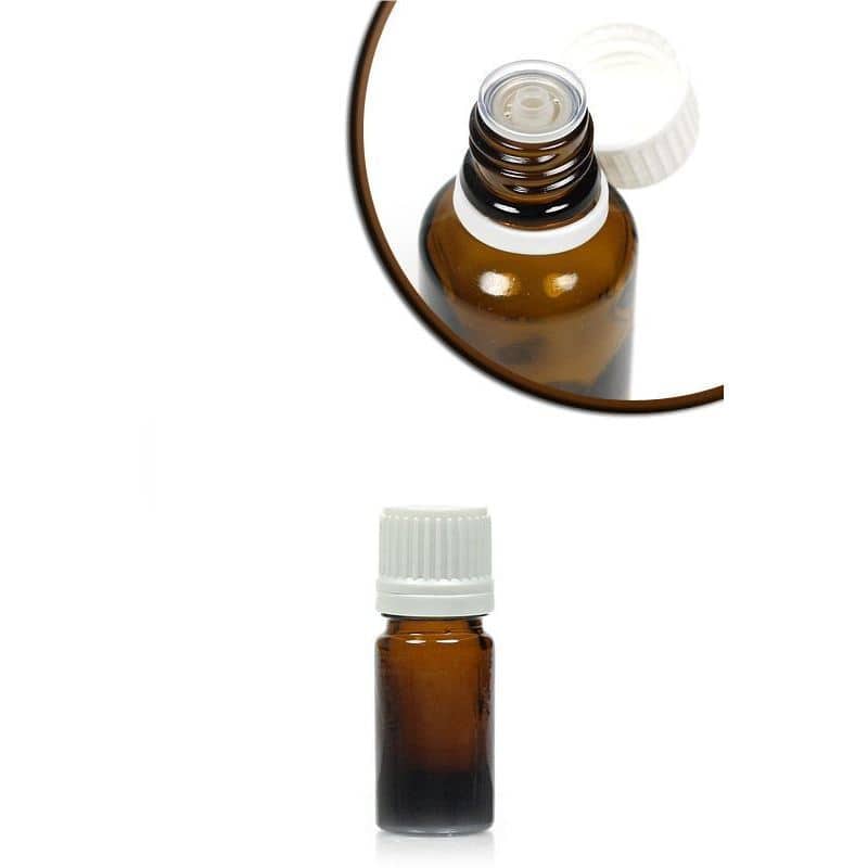 5 ml medisinflaske, glass, brun, åpning: DIN 18