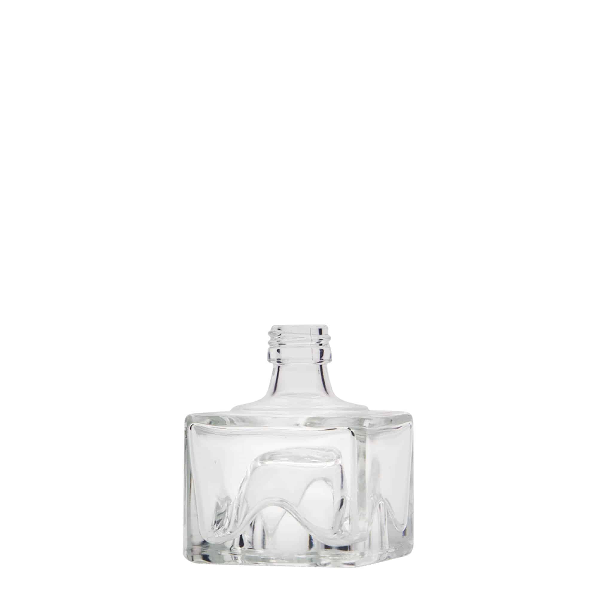 40 ml glassflaske "Cocolores", kvadratisk, åpning: PP 18