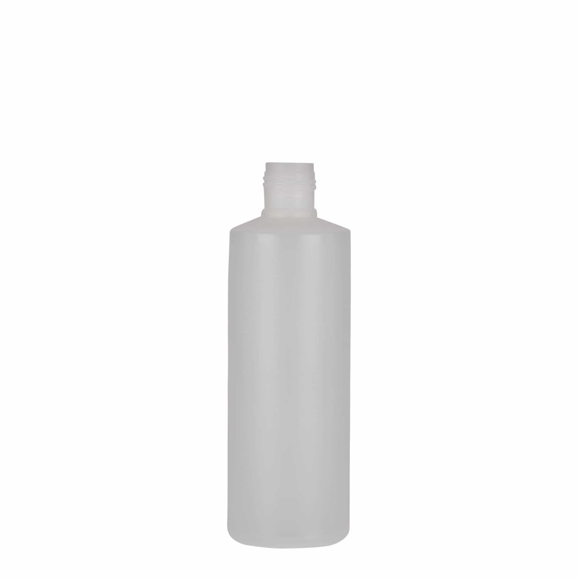 200 ml rund flaske, PE-plast, natur, åpning: skrukork 200 ml rund flaske, PE-plast, natur, åpning: skrukork