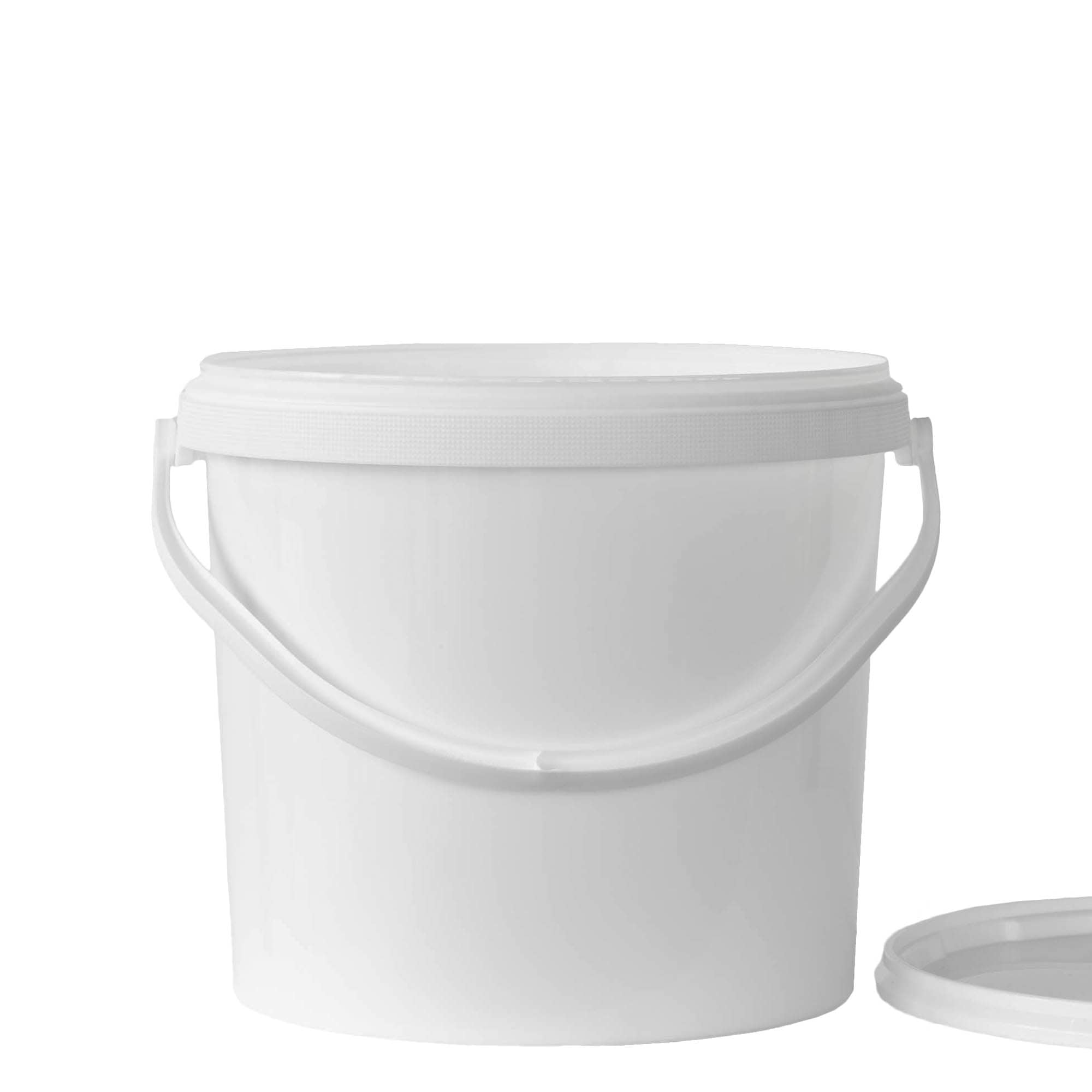 12,5 l bøtte, PP-plast, hvit