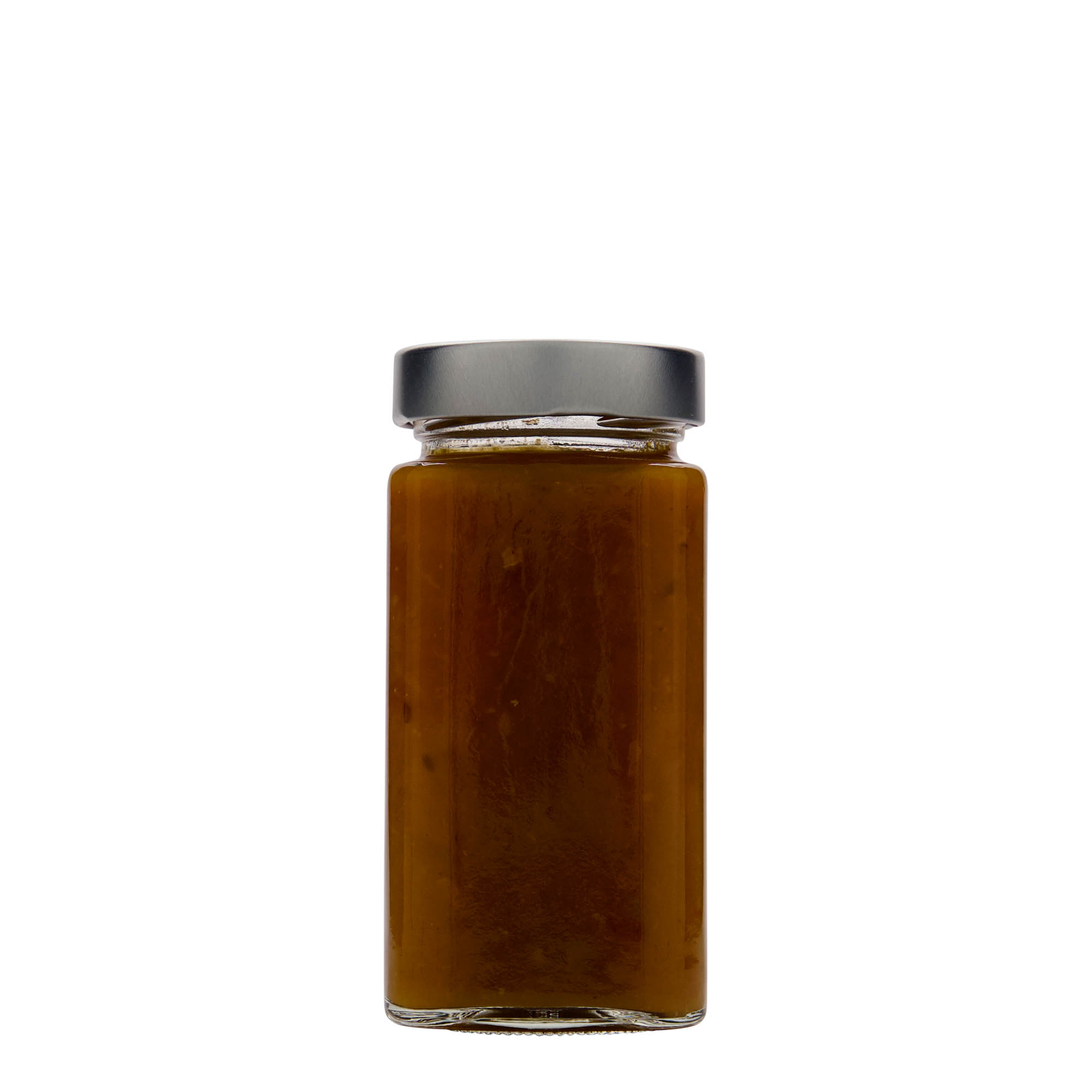314 ml firkantglass 'Funny', åpning: Deep-Twist-Off (DTO 58)