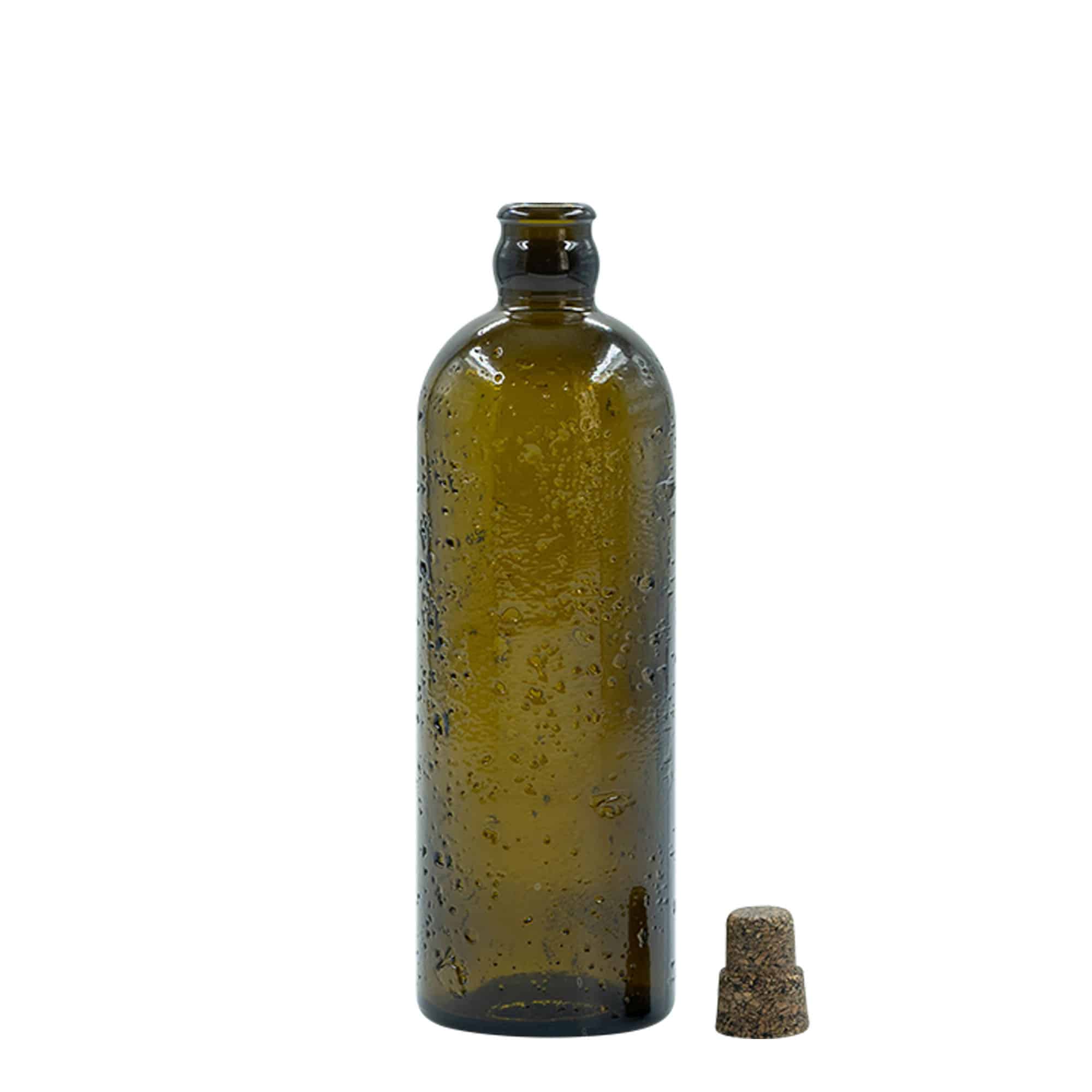 500 ml Wildly Crafted glassflaske "Bobber Jr", brun, åpning: Kork