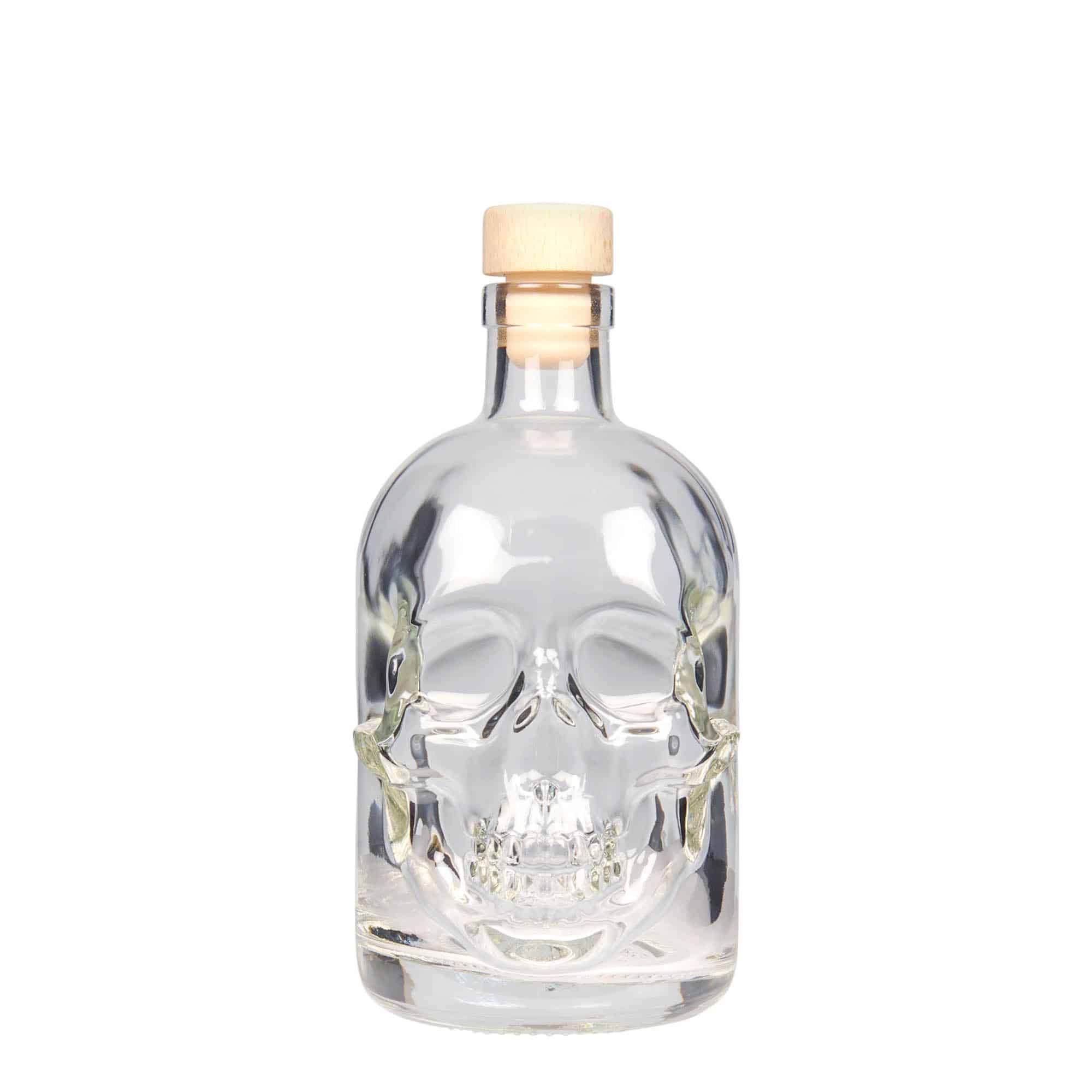 500 ml glassflaske "Hodeskalle", åpning: Kork