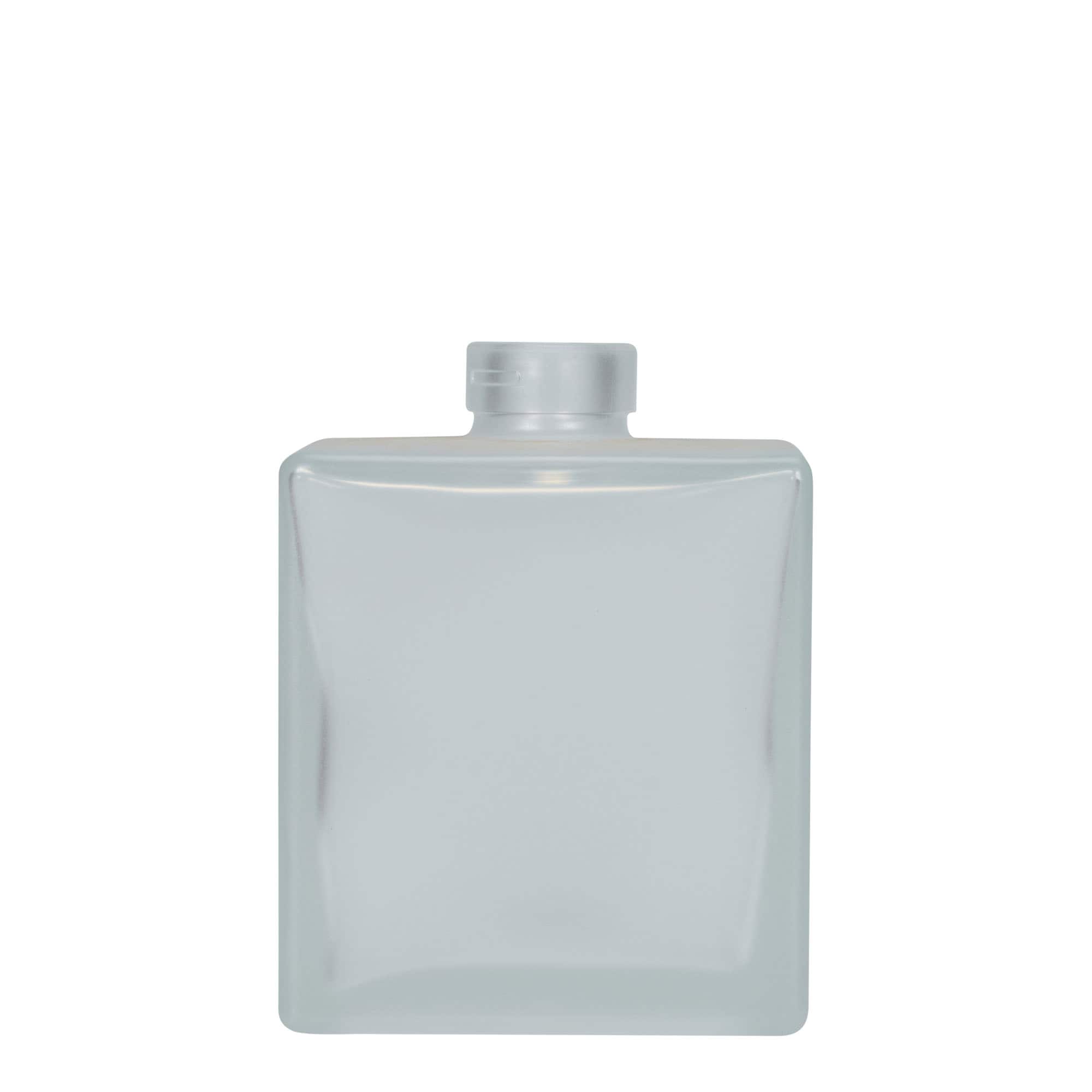 500 ml glassflaske 'Cube', firkantet, frostet, åpning: kork 500 ml glassflaske 'Cube', firkantet, frostet, åpning: kork