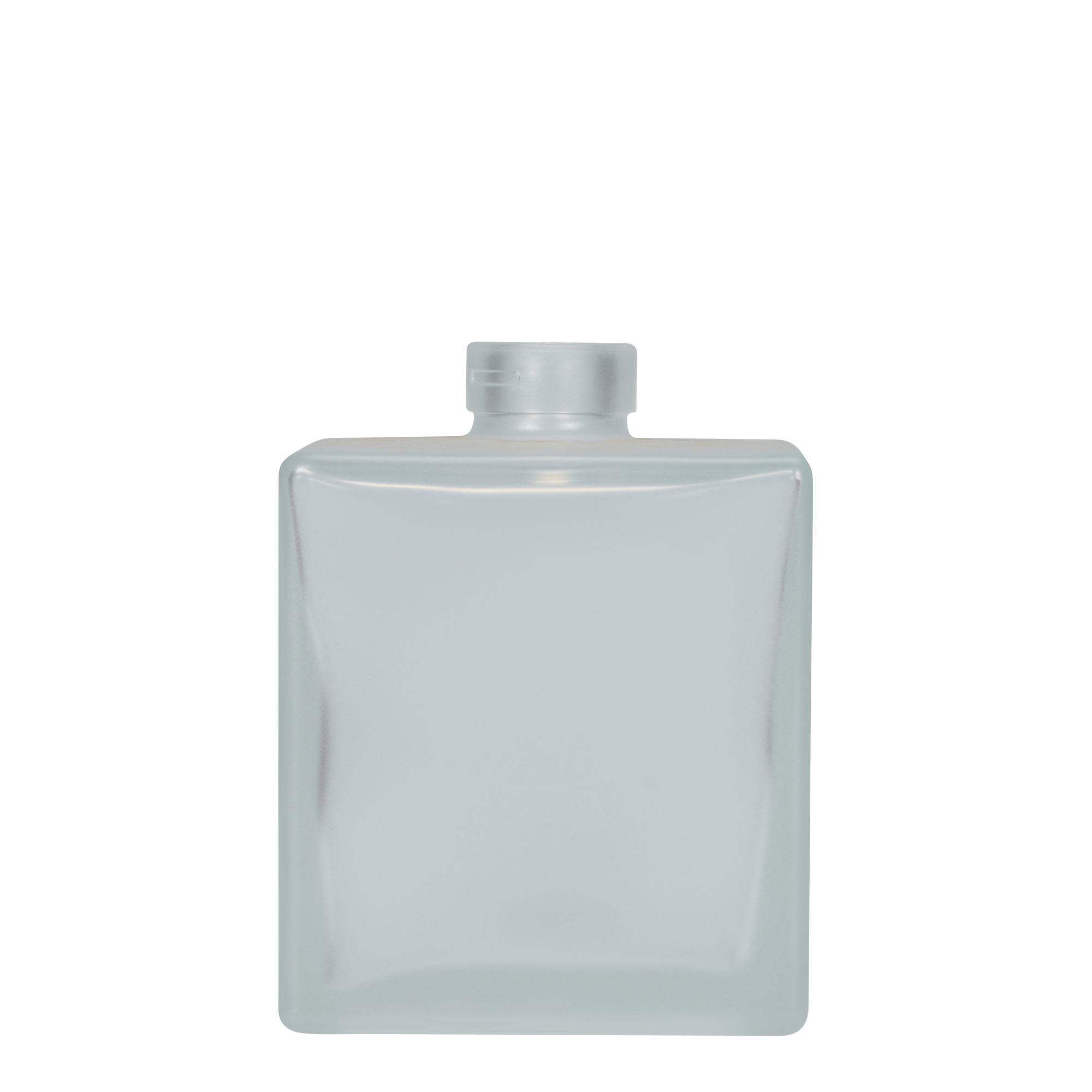 500 ml glassflaske 'Cube', firkantet, frostet, åpning: kork 500 ml glassflaske 'Cube', firkantet, frostet, åpning: kork