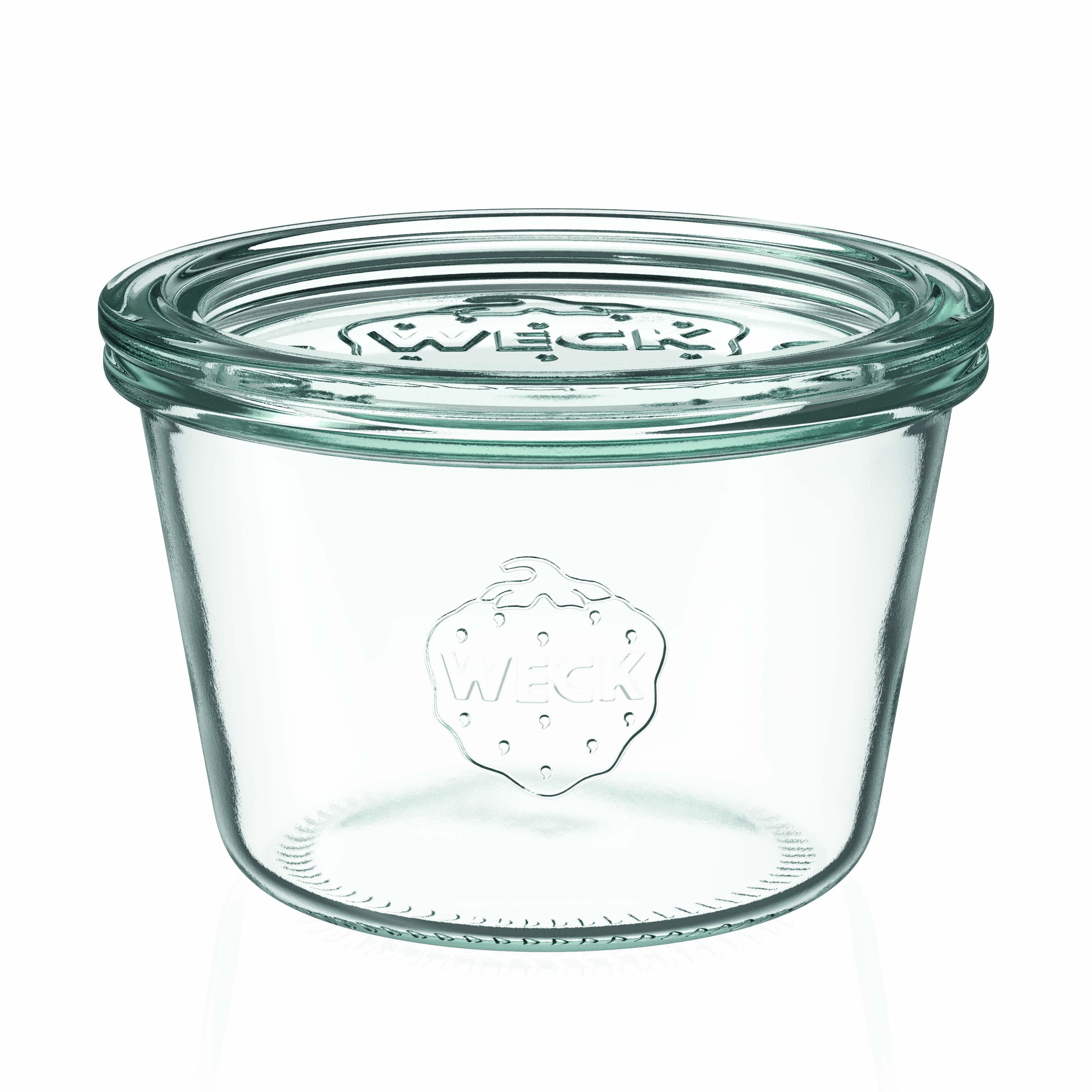 6x 370 ml WECK-sylteglass av terrintype med glasslokk RR 100