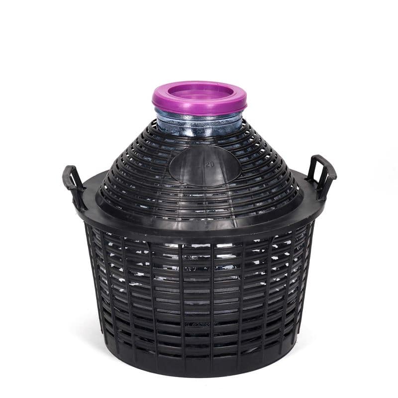 20 l ballongflaske vid hals, glass, åpning: Klikklokk 20 l ballongflaske vid hals, glass, åpning: Klikklokk