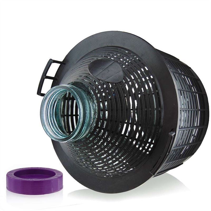 25 l ballongflaske med vid hals, glass, åpning: skrukork