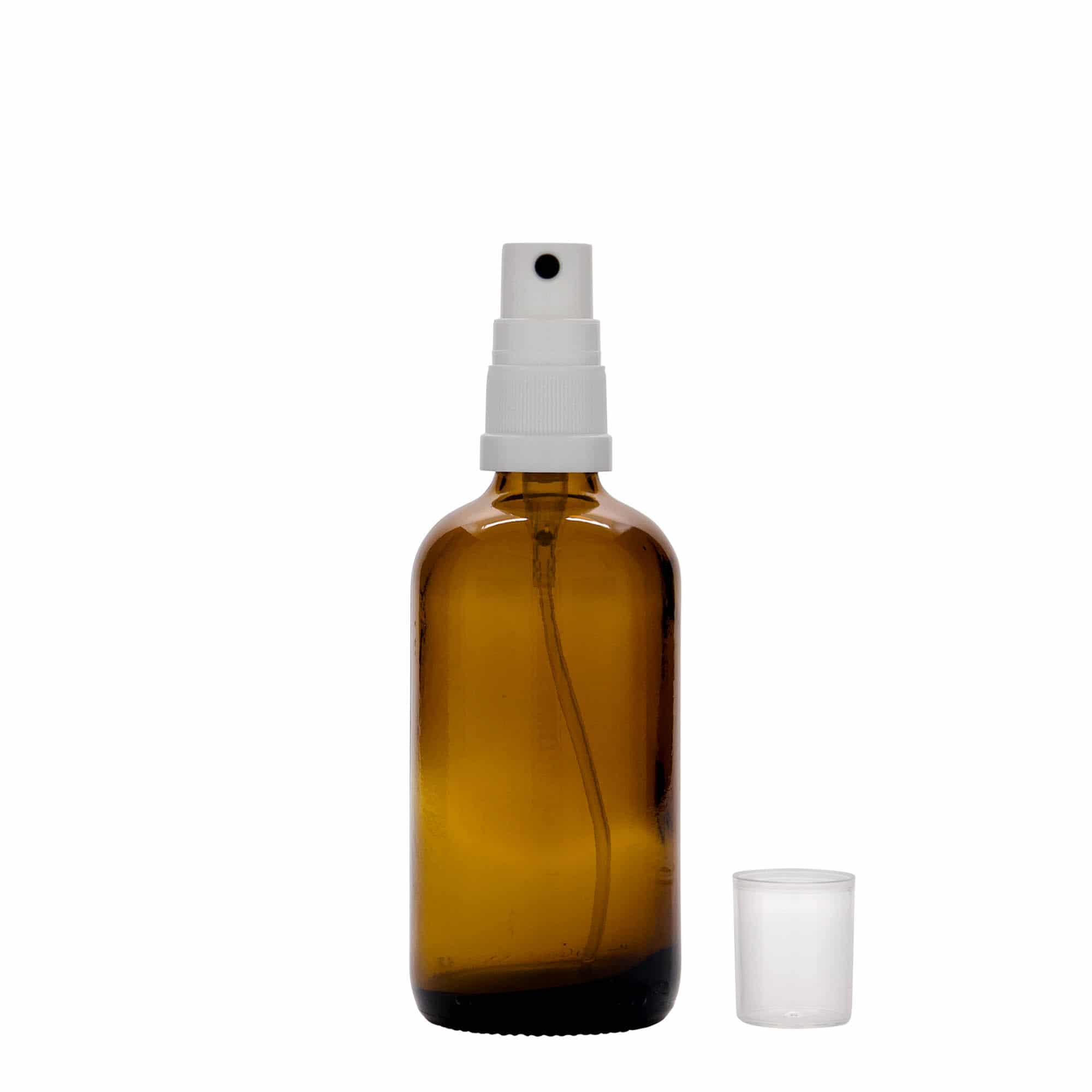 100 ml sprayflaske medisin, glass, brun, åpning: DIN 18