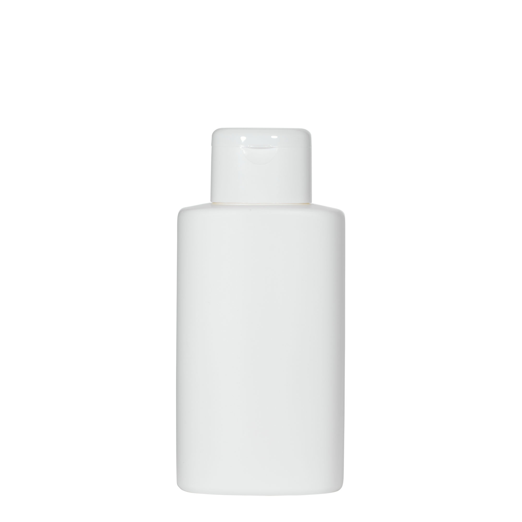 250 ml plastflaske 'Indy', oval, HDPE, hvit, åpning: skrukork